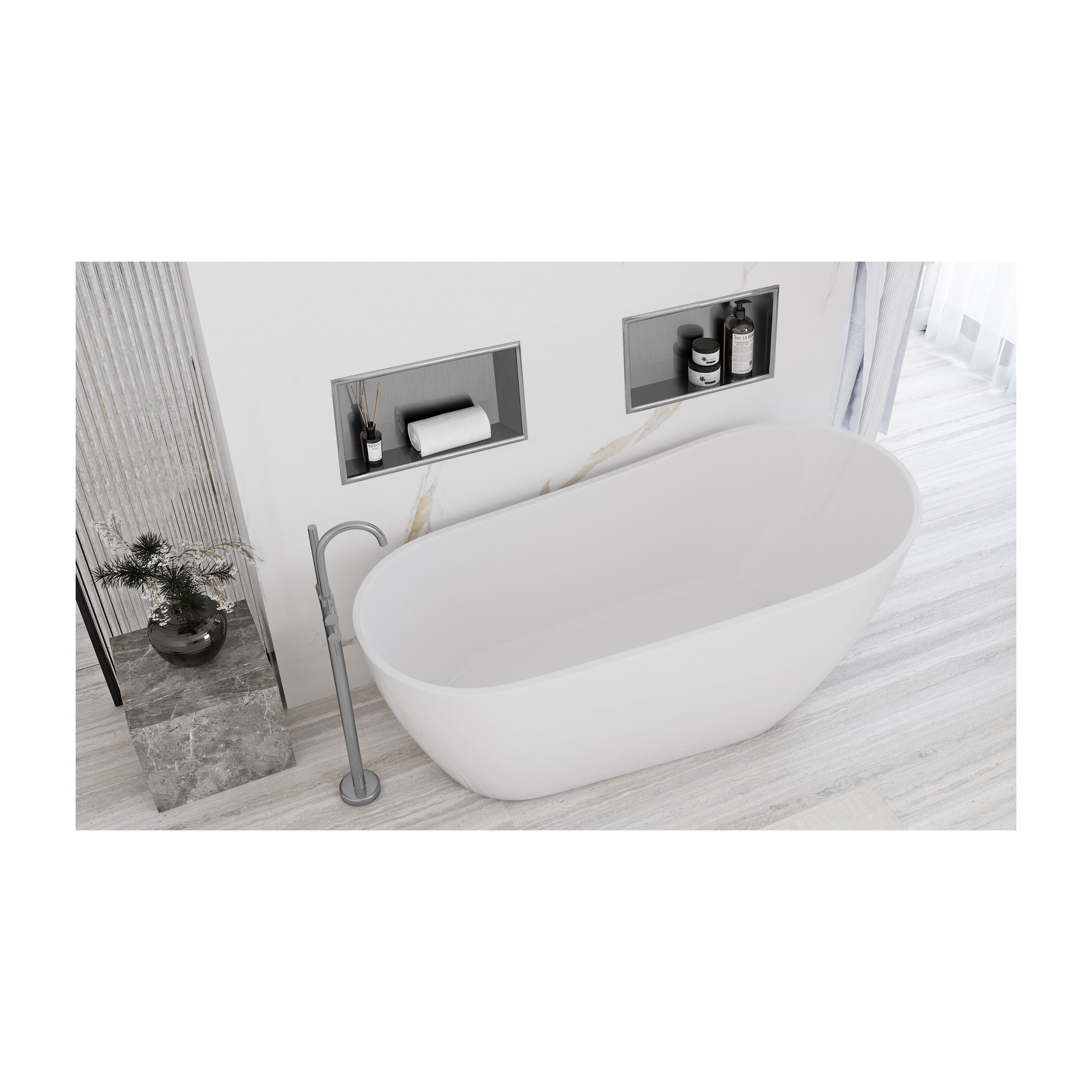 NISCHENREGAL BADEZIMMER 30x45 stahl gebürstet