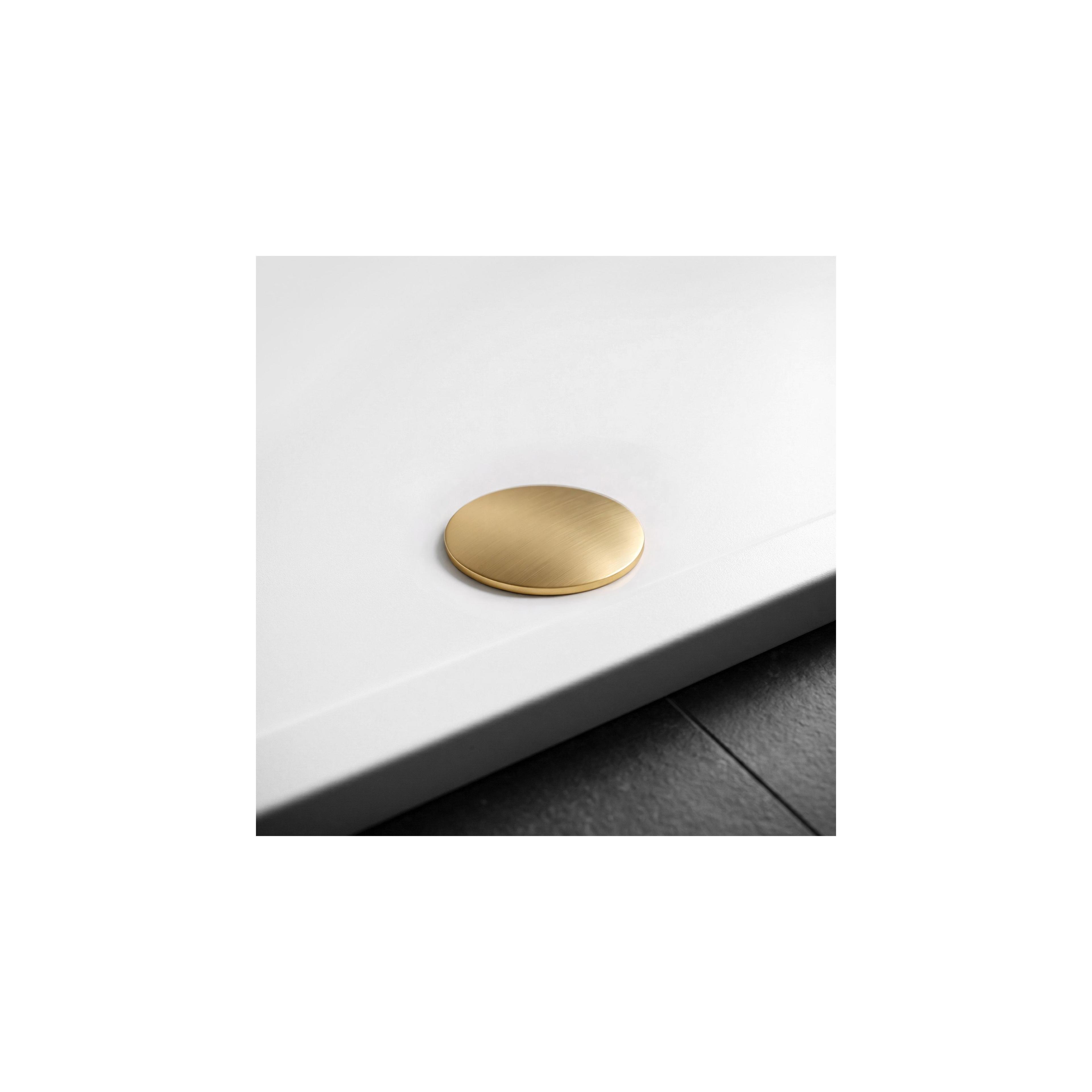 Acryl Duschwanne Rea Belmond White 80x100 Brush Gold