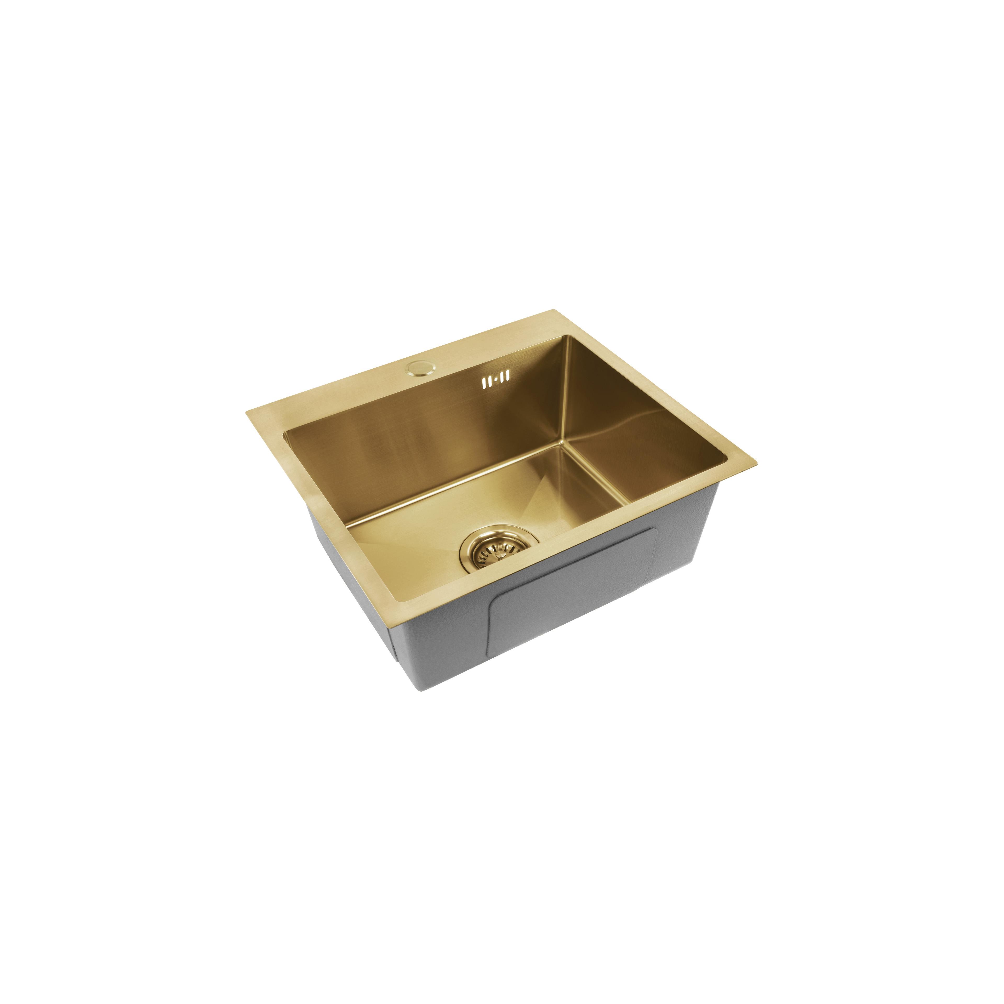 Edelstahlspüle Leo 50 BRUSH GOLD