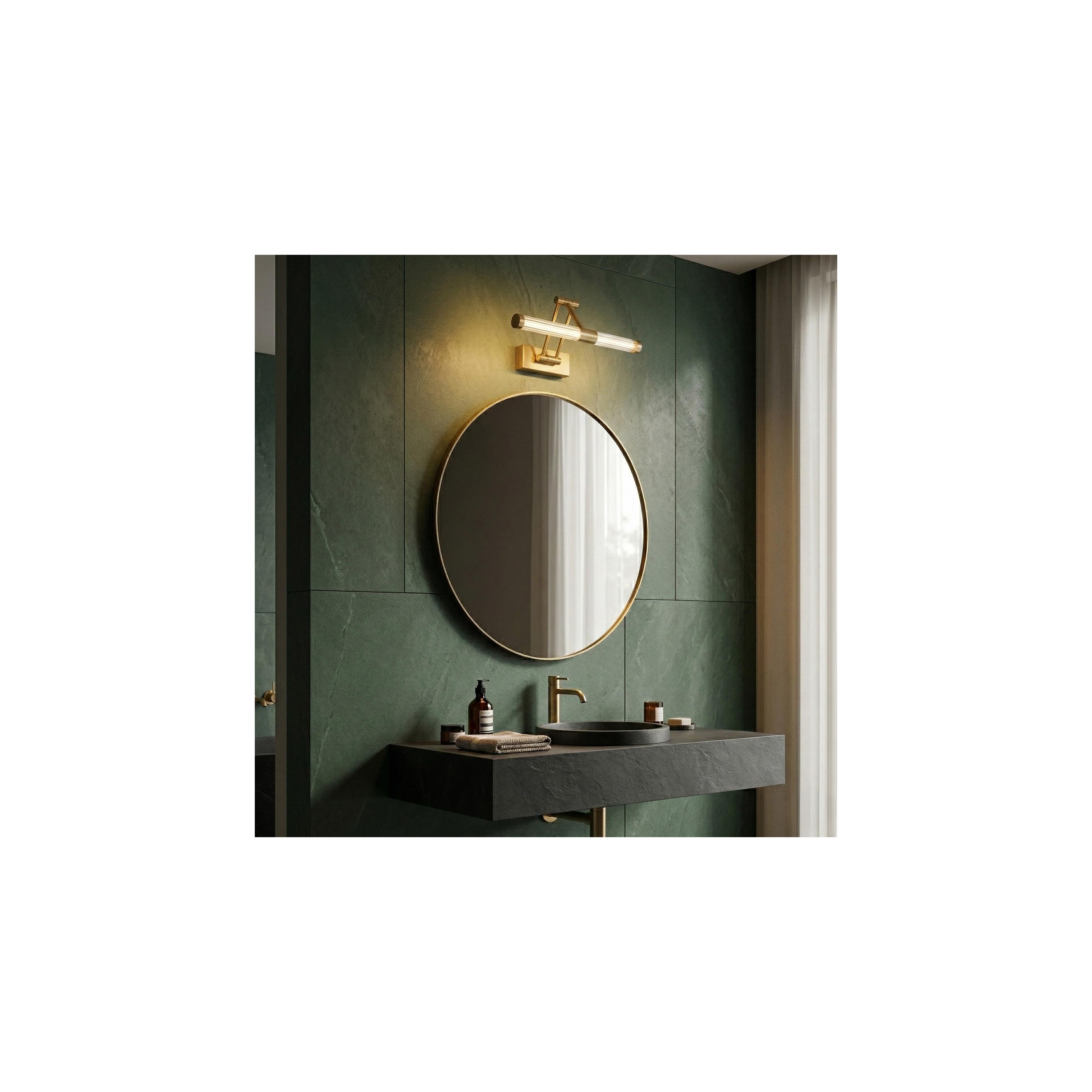 Koupelnové nástěnné LED svítidlo APP1899-1W 40cm BRUSH GOLD