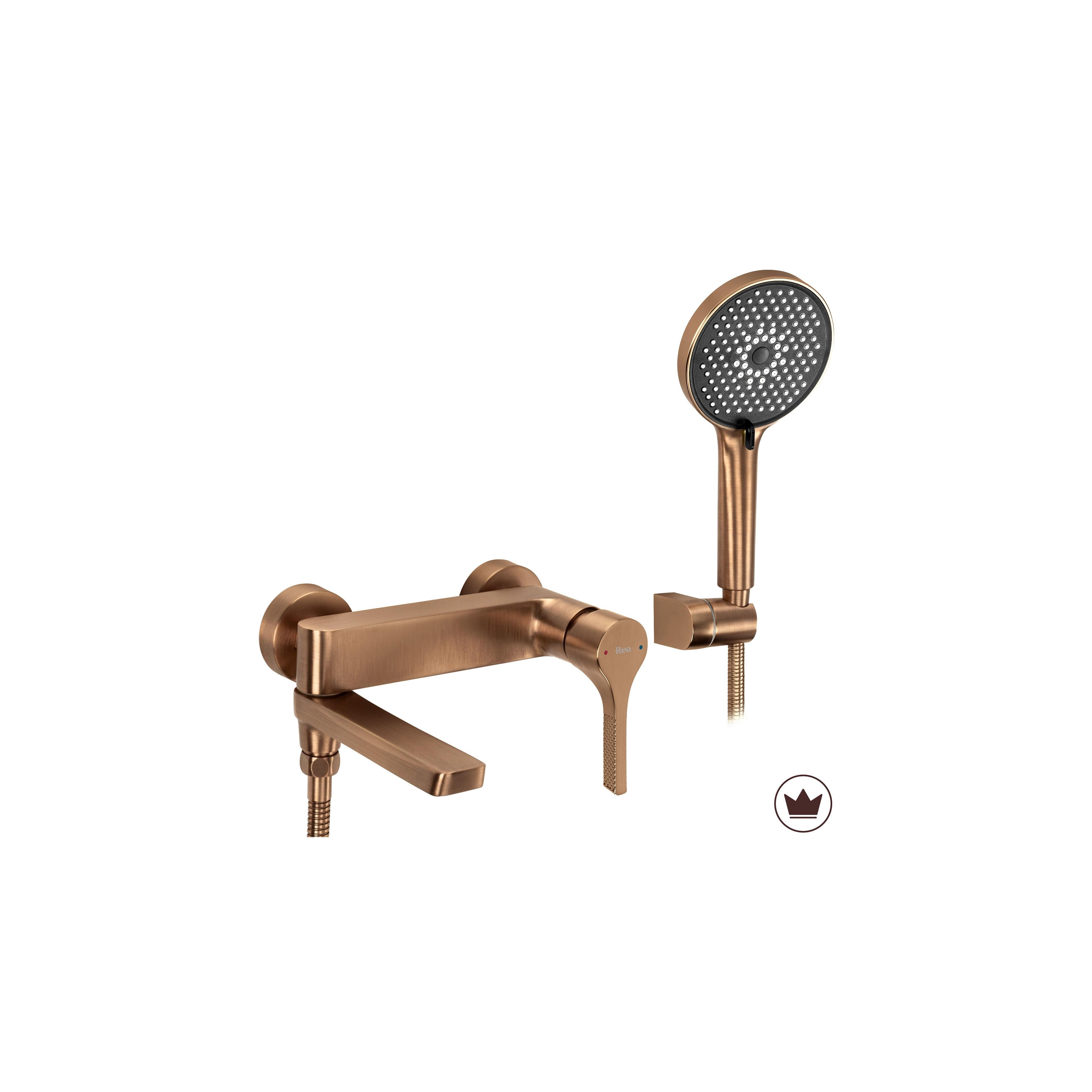 Bath faucet PREMIUM Rea Maxim Brush Copper
