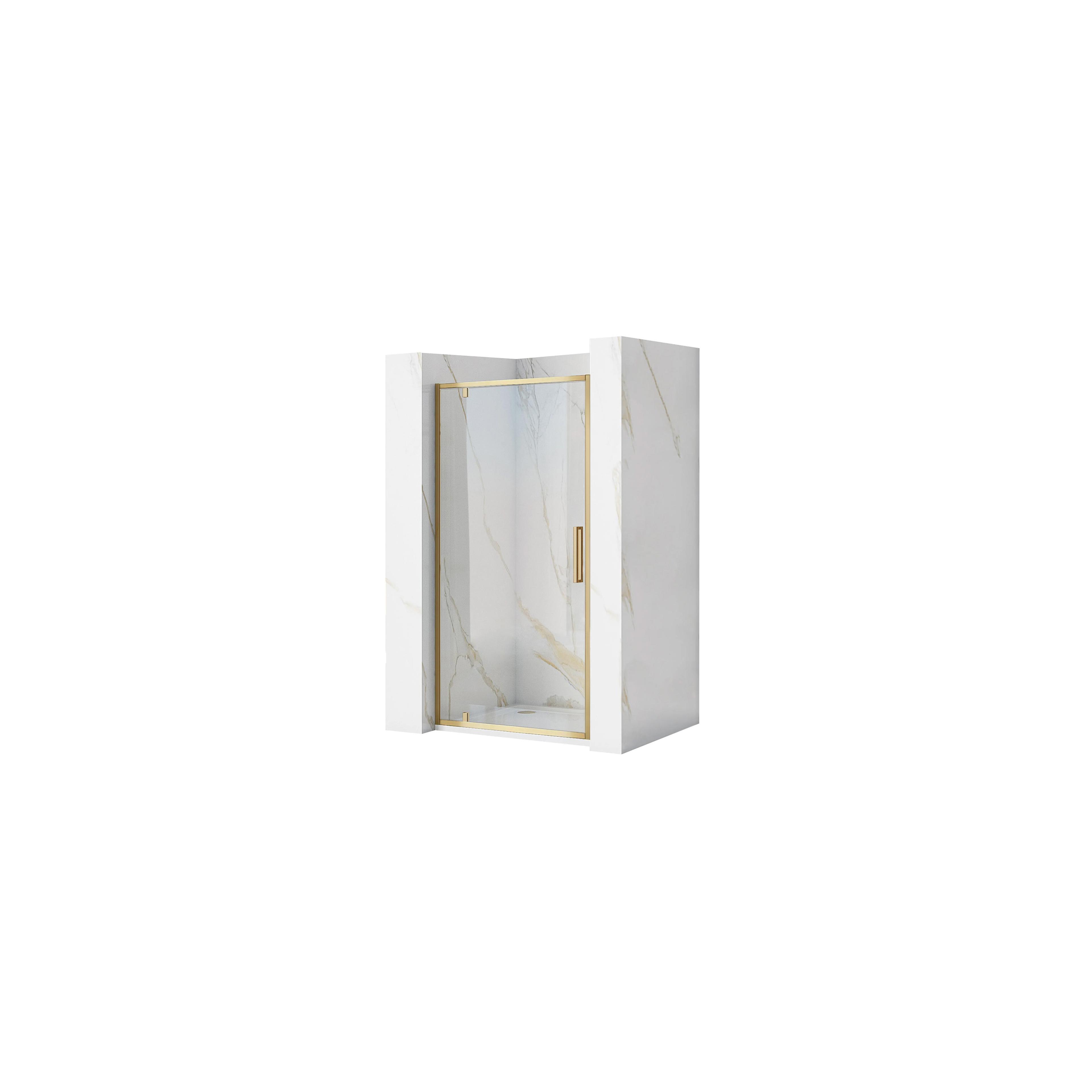 Duschtür REA Rapid Swing Brush Gold 100
