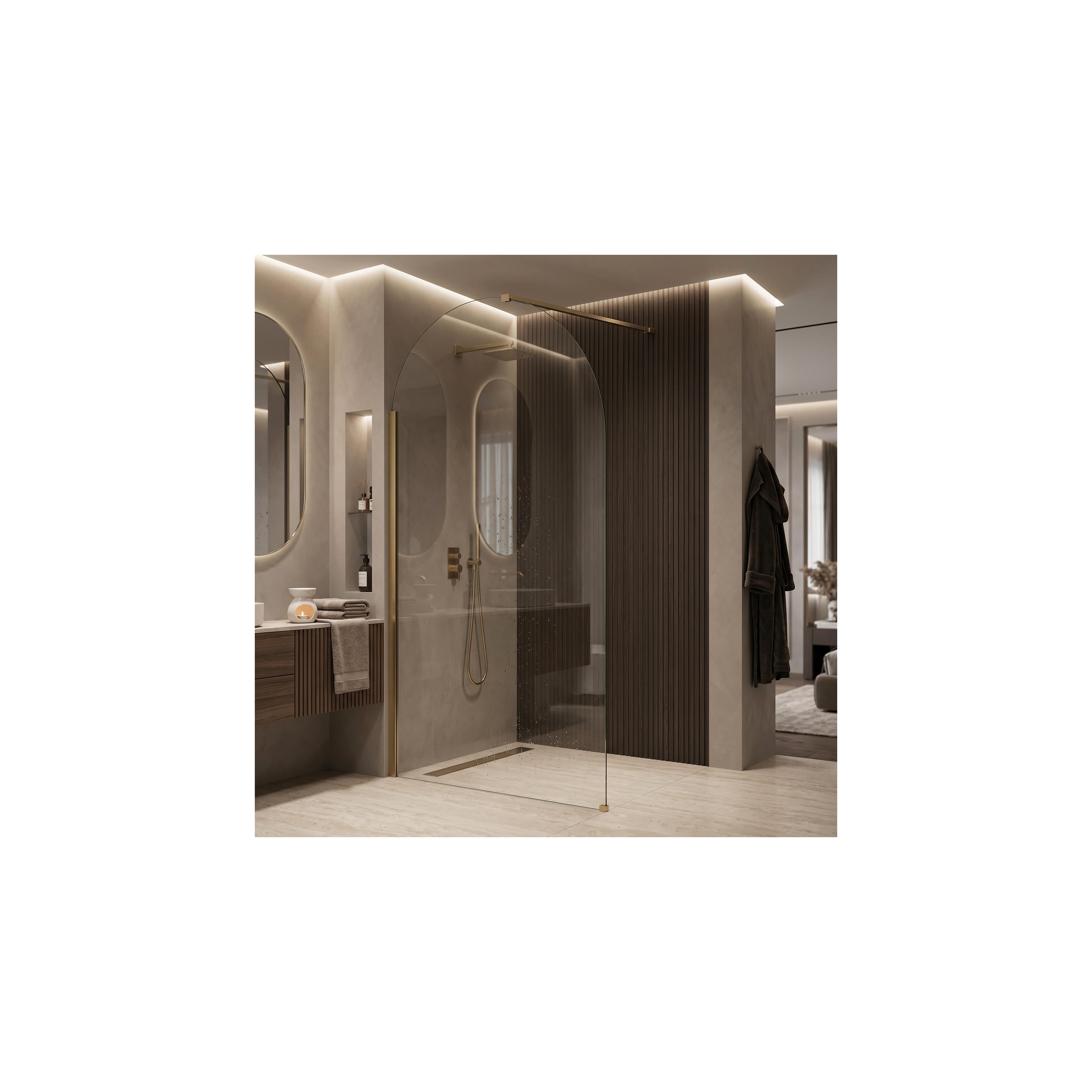 Duschwand Rea Heaven Brush Gold 120