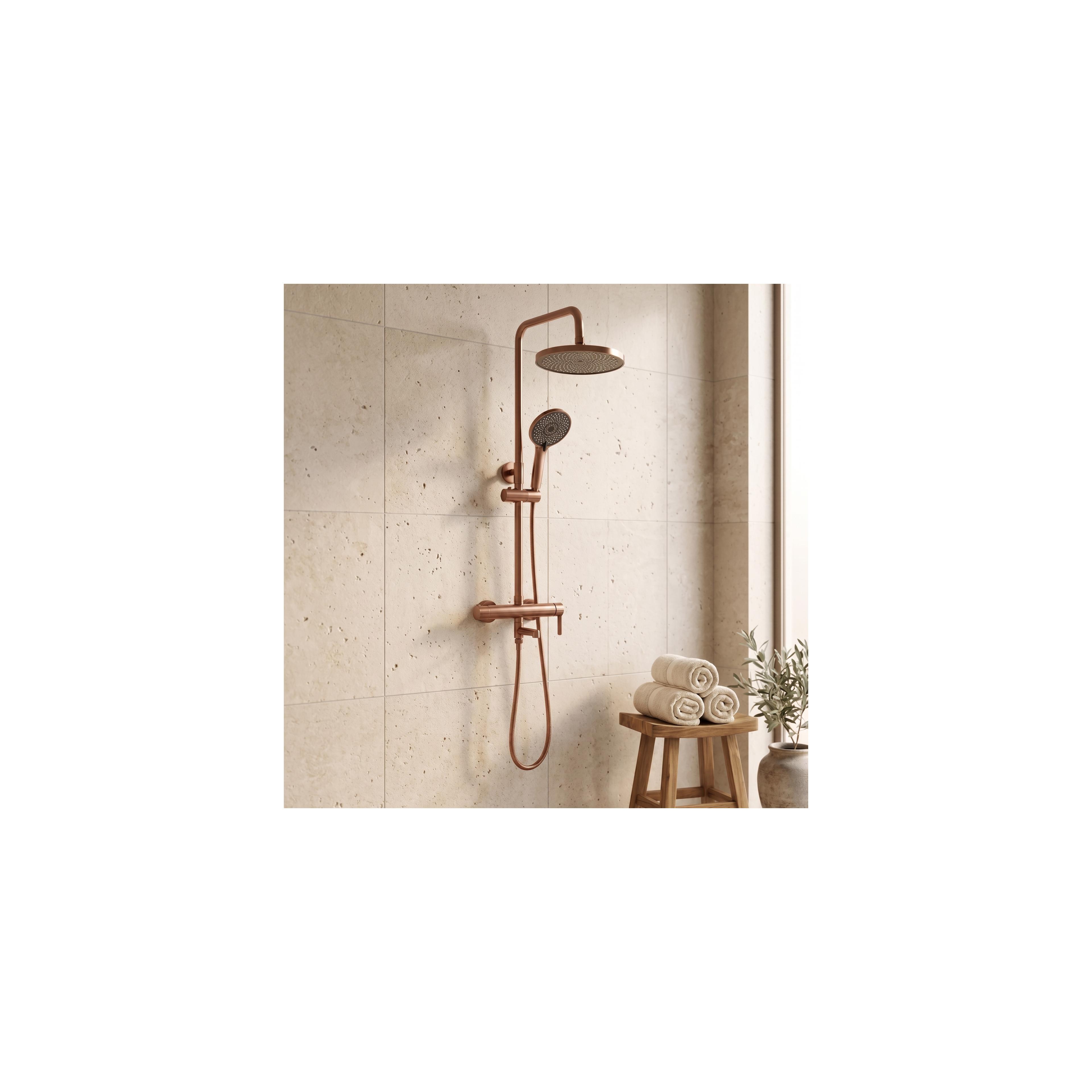 Thermostat Duschset Arcos brush copper