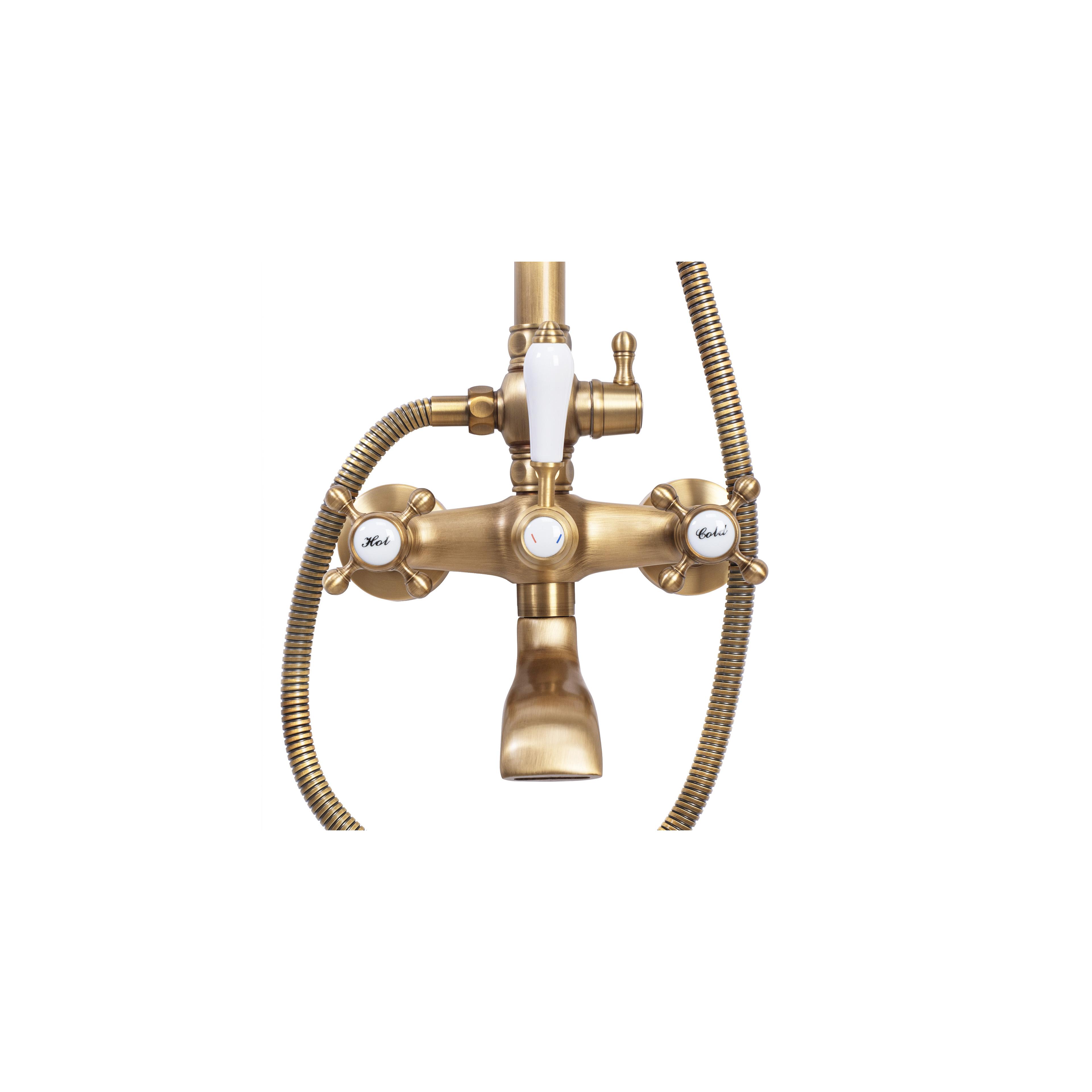 Shower set REA BERGAMO antique bronze