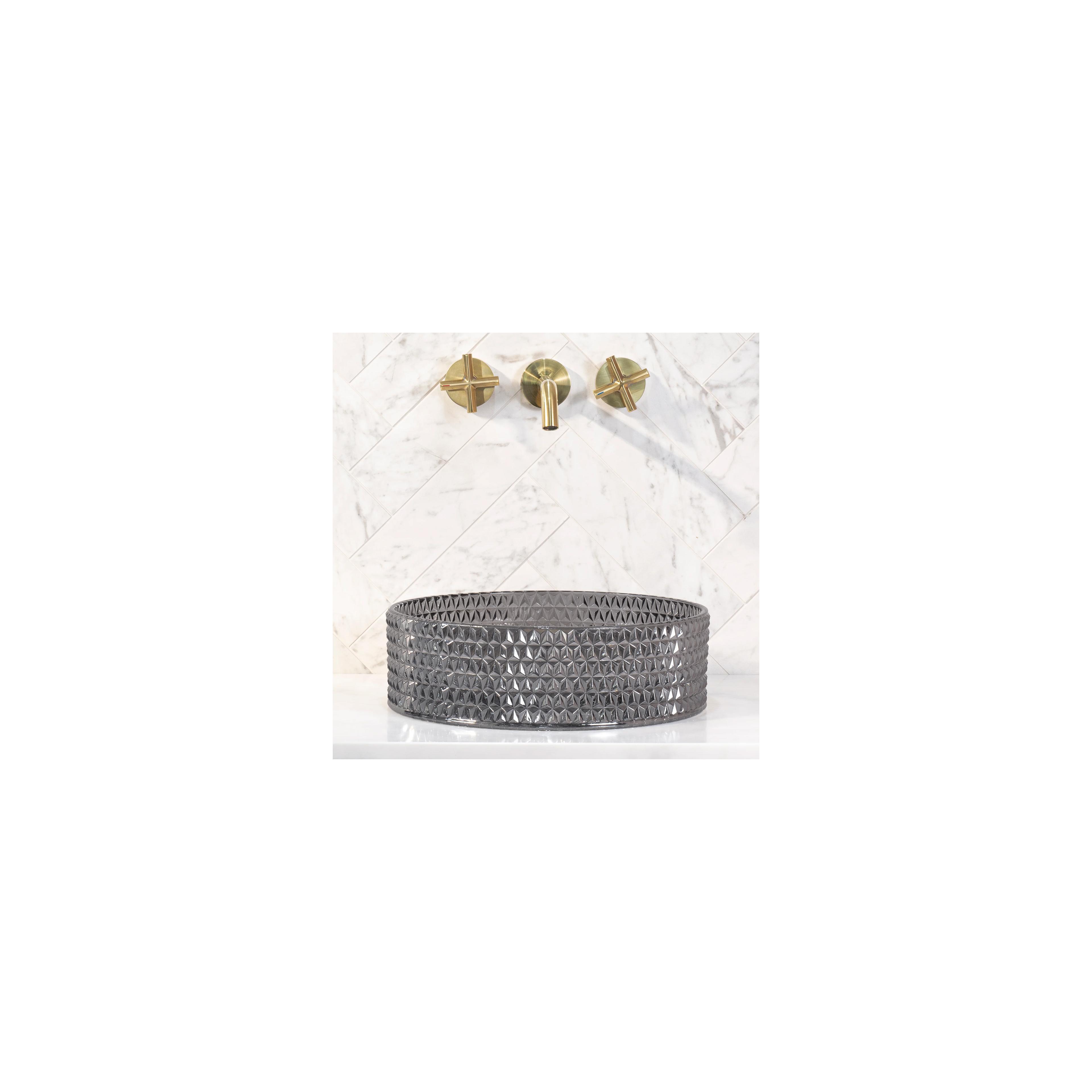 Countertop washbasin Rea Cristal Black 35
