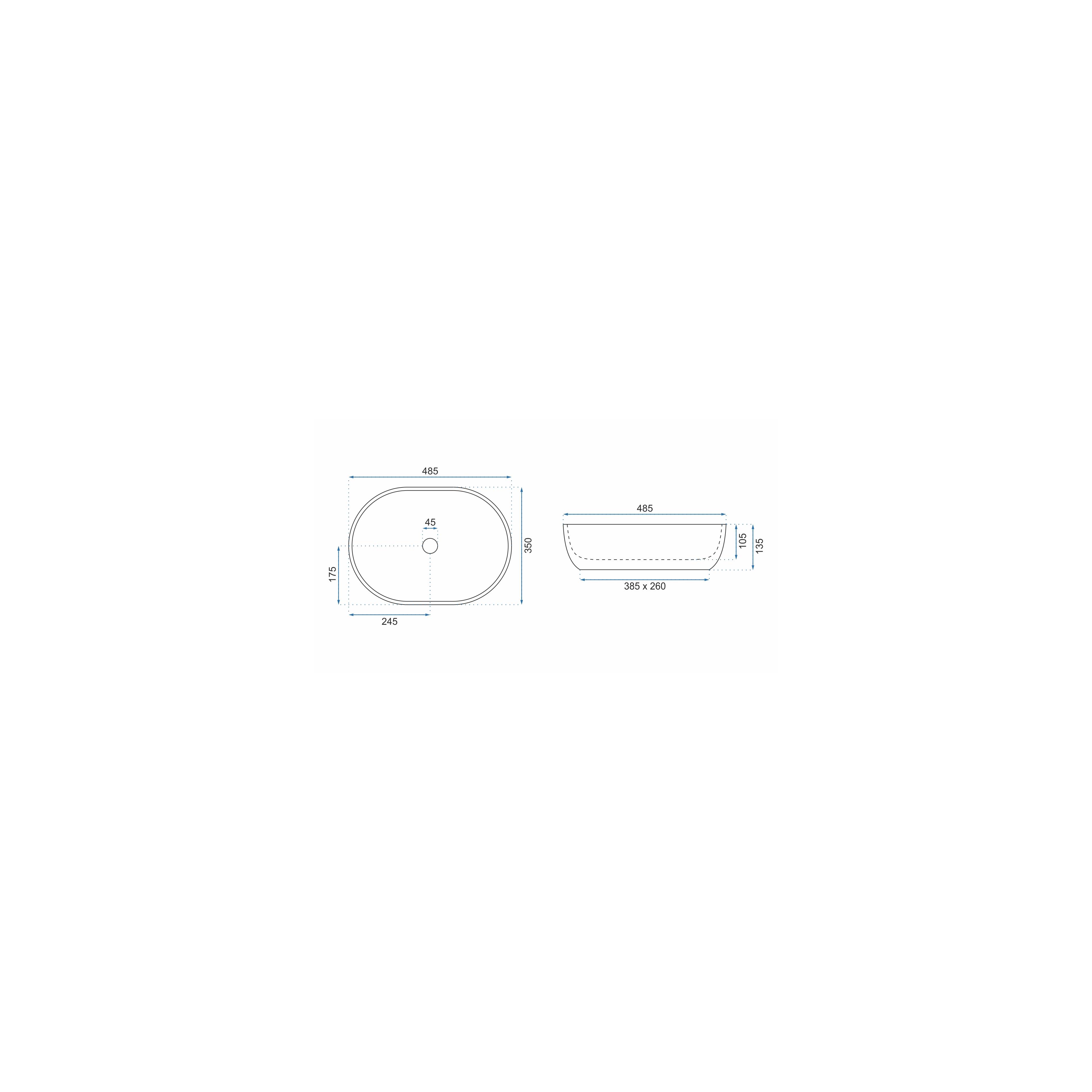 Countertop Basin Rea Lara Beige