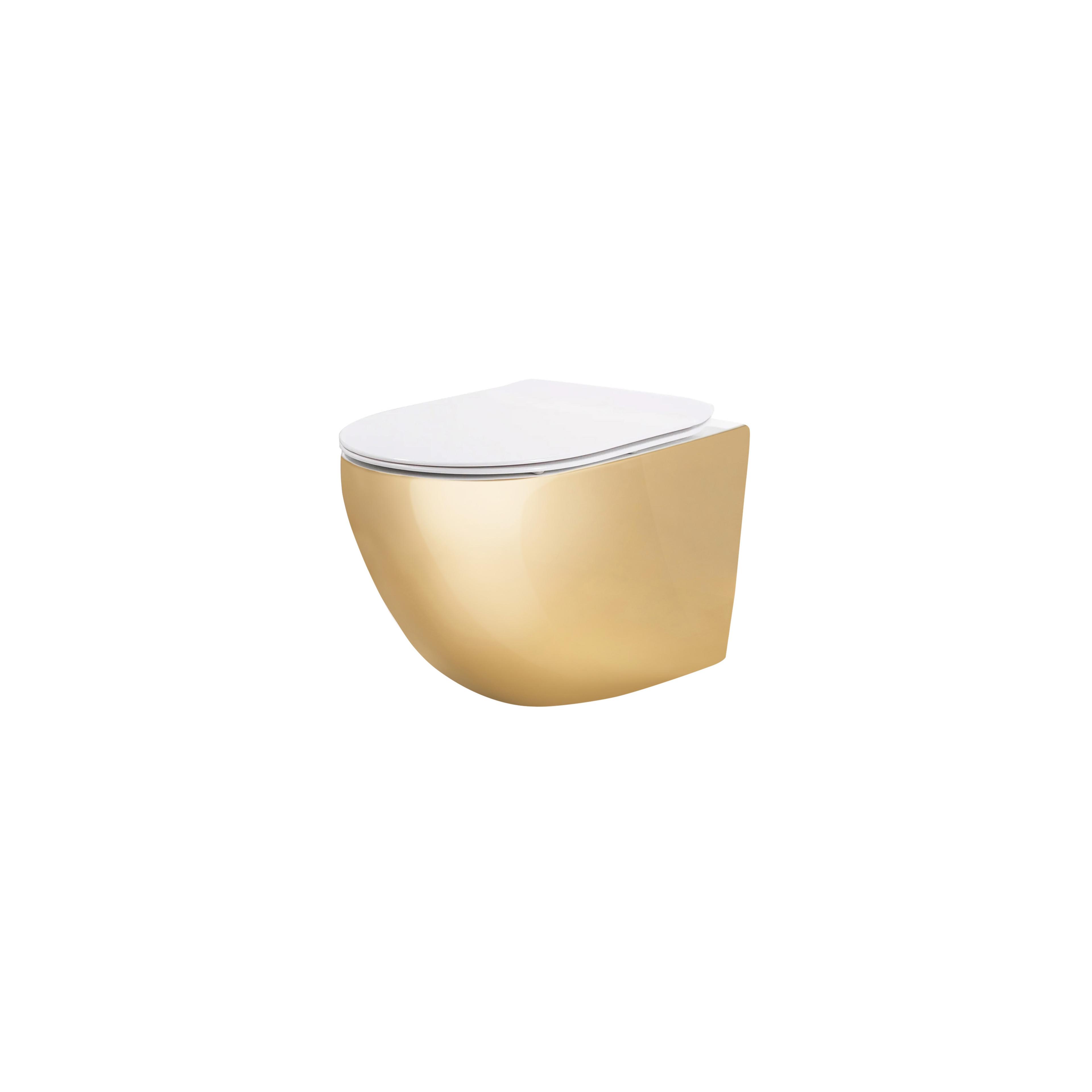 WC Schüssel Randlos Rea Carlo Mini Tornado NFQ GOLD WHITE