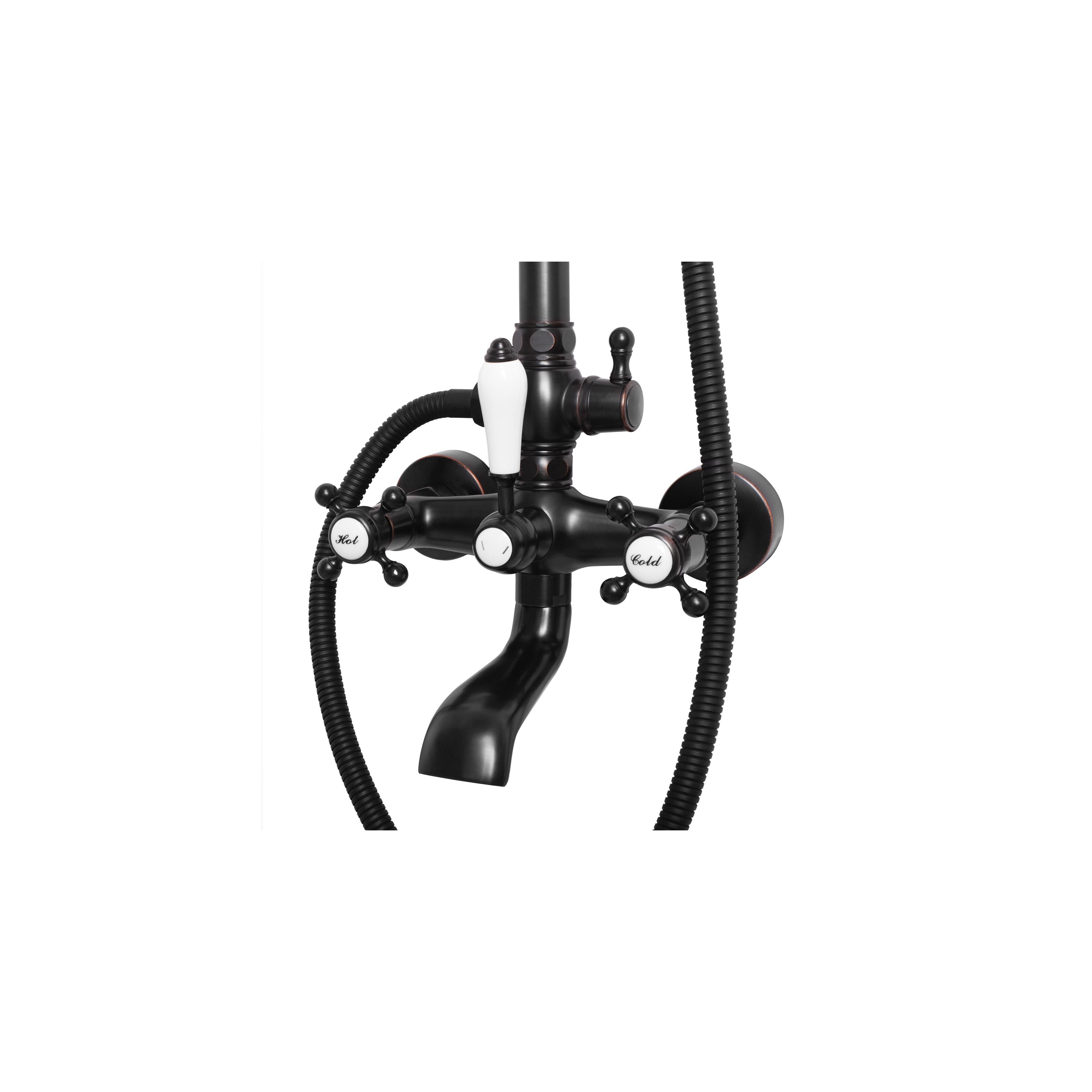 Shower set REA BERGAMO OLD BLACK