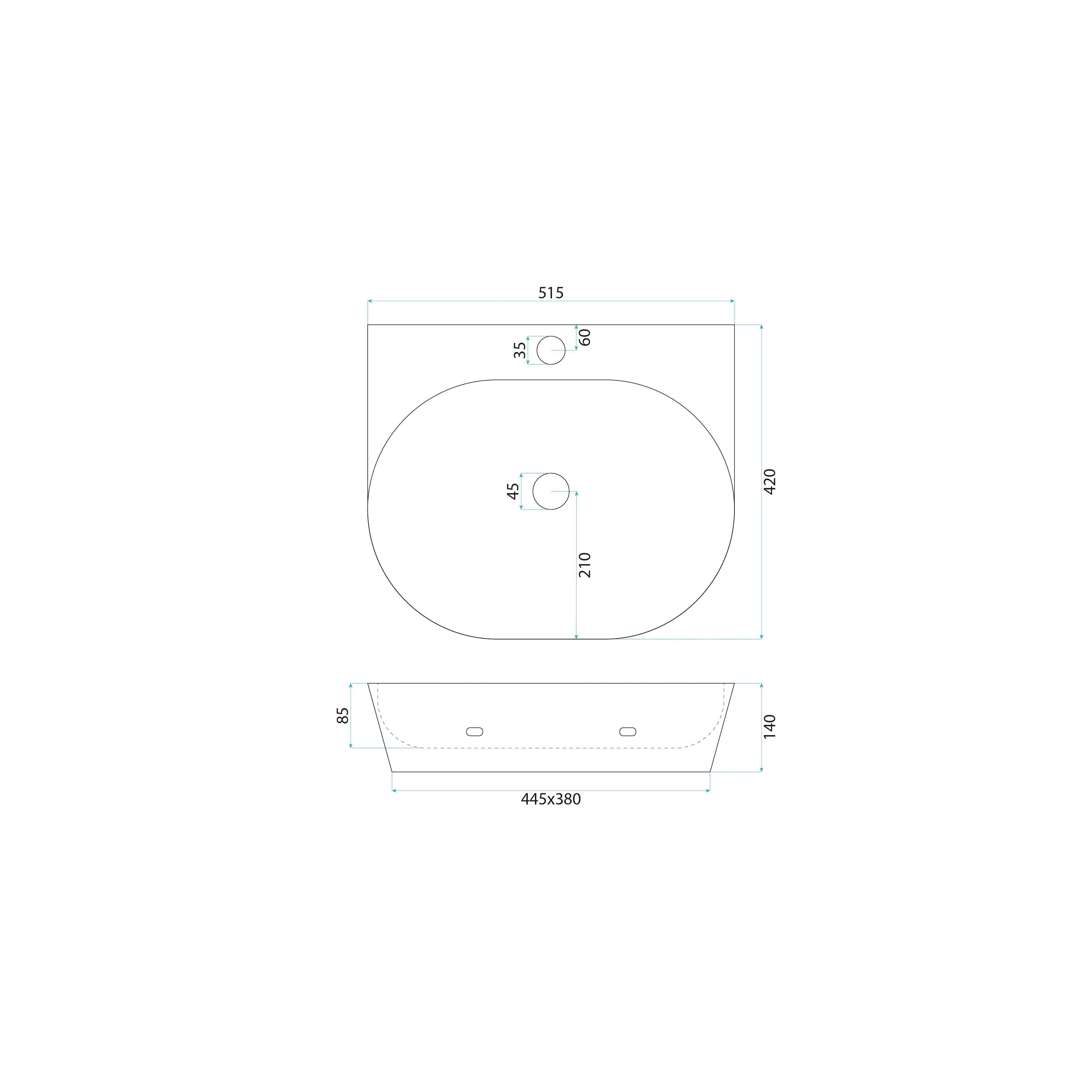 Pjedestāla izlietne REA Kim 52