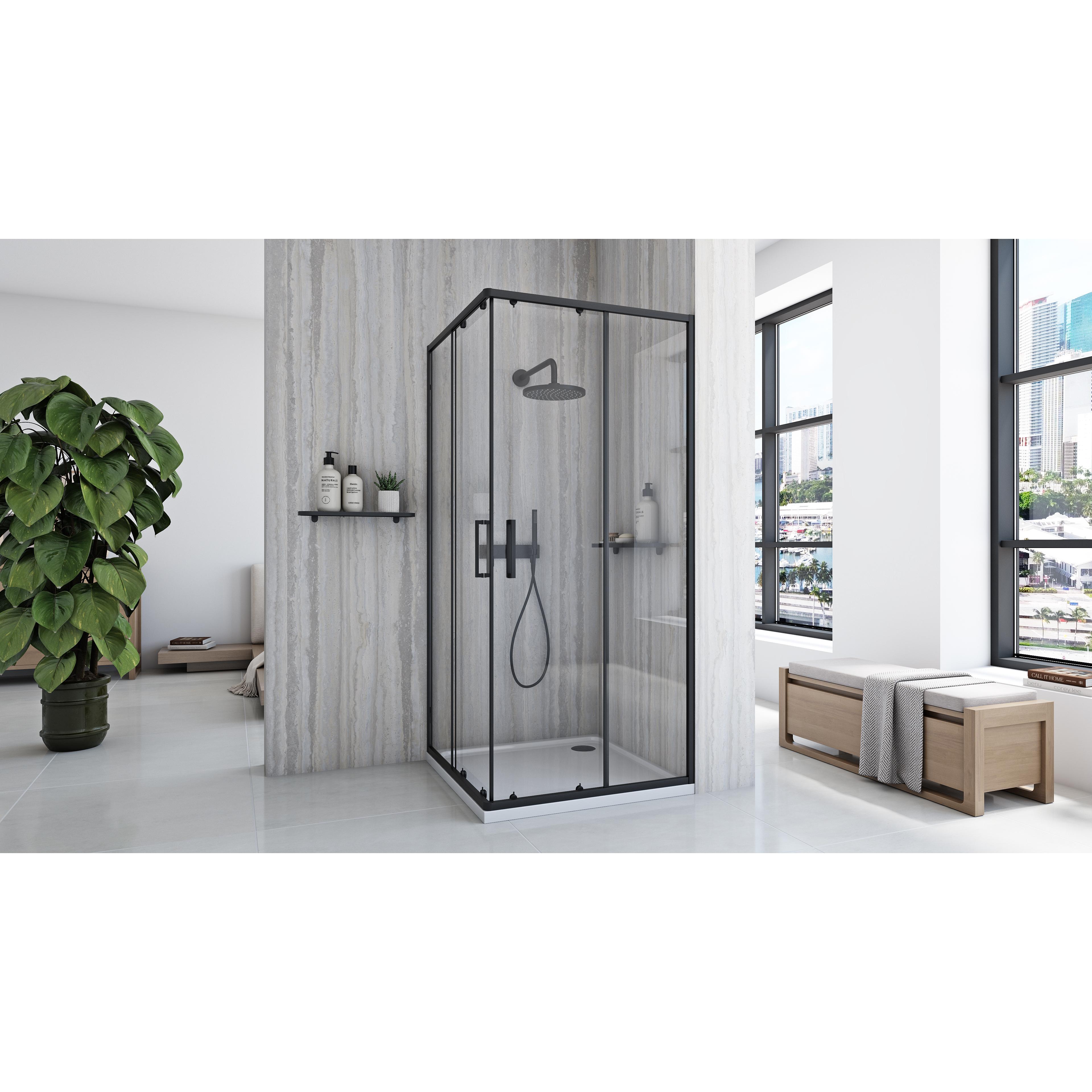 Duschkabine Rea City  90x90 Black