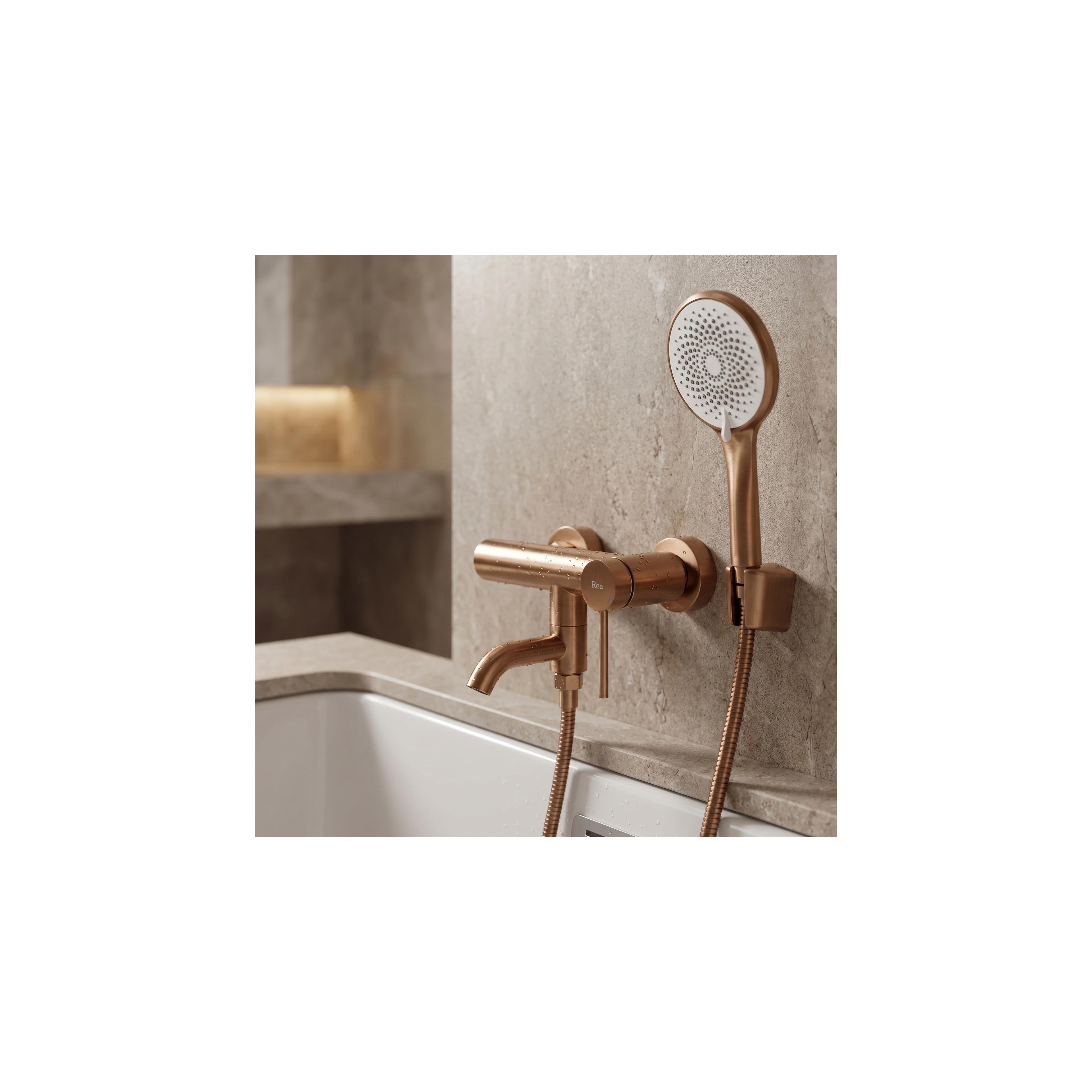Badkraan Rea Clif Brushed Copper
