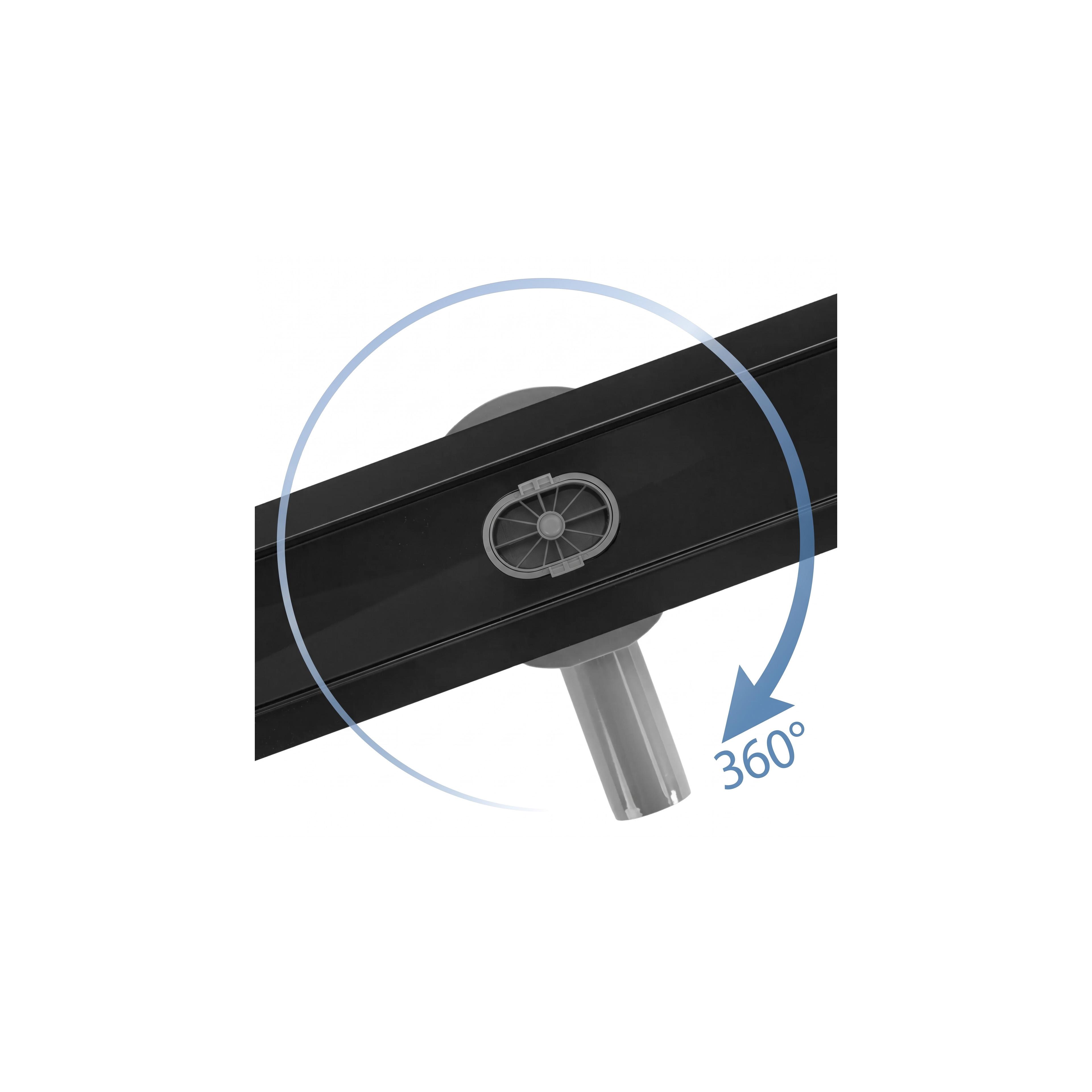 Лінійний злив REA Neox Pro Black 90