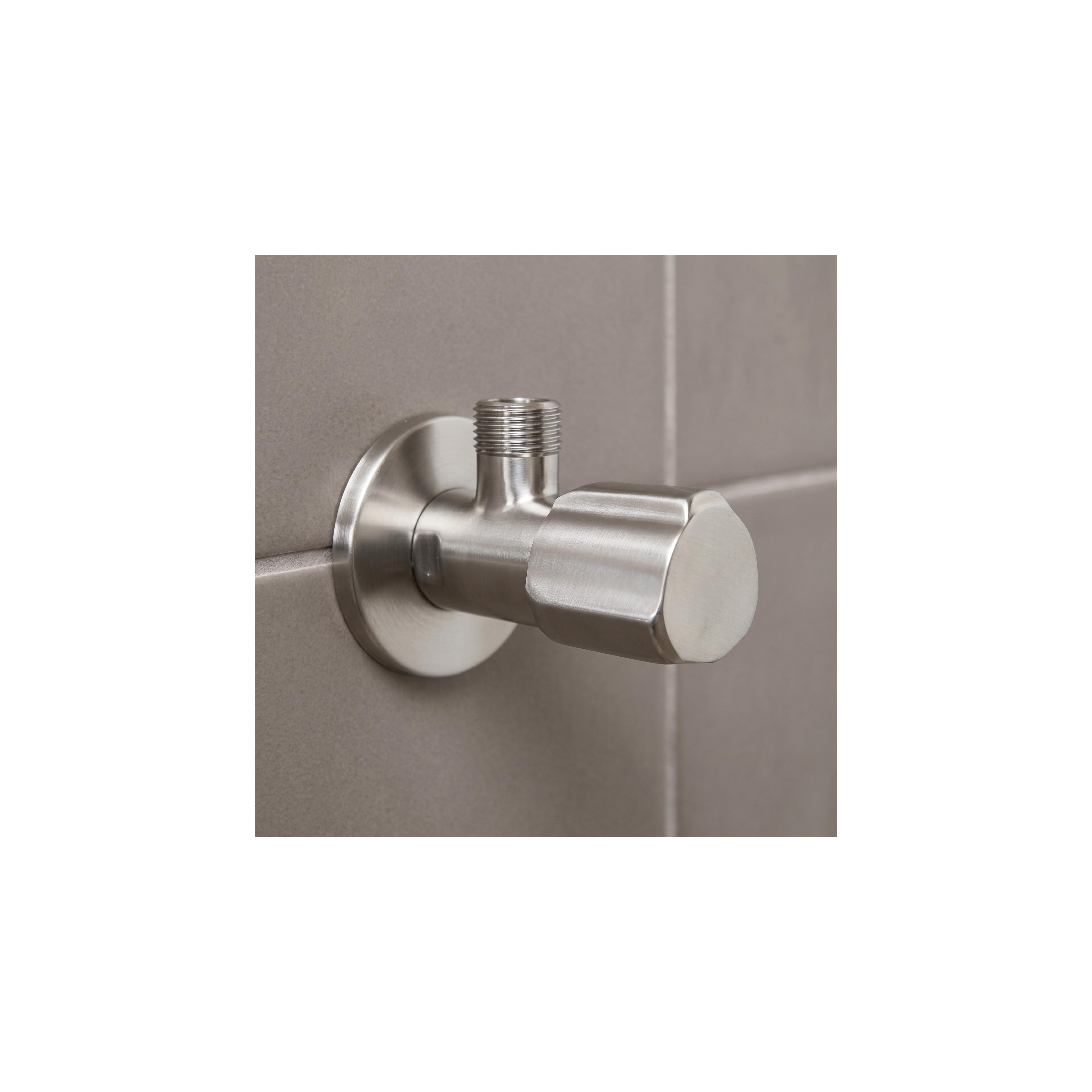 Ъглов вентил 02  1/2" x 3/8" Brush Nickel