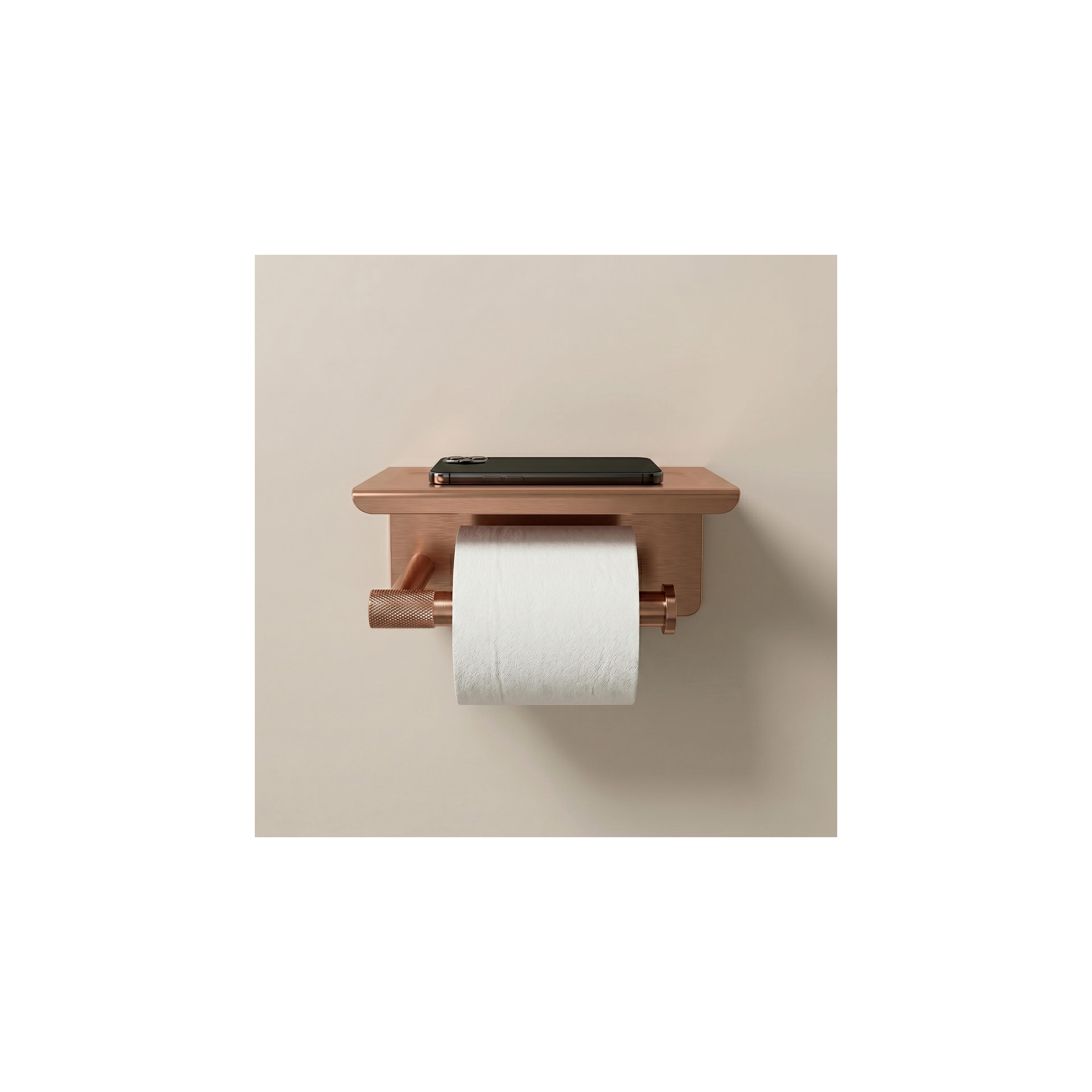Toilettenpapierhalter mit Ablage 6613 Modern Copper