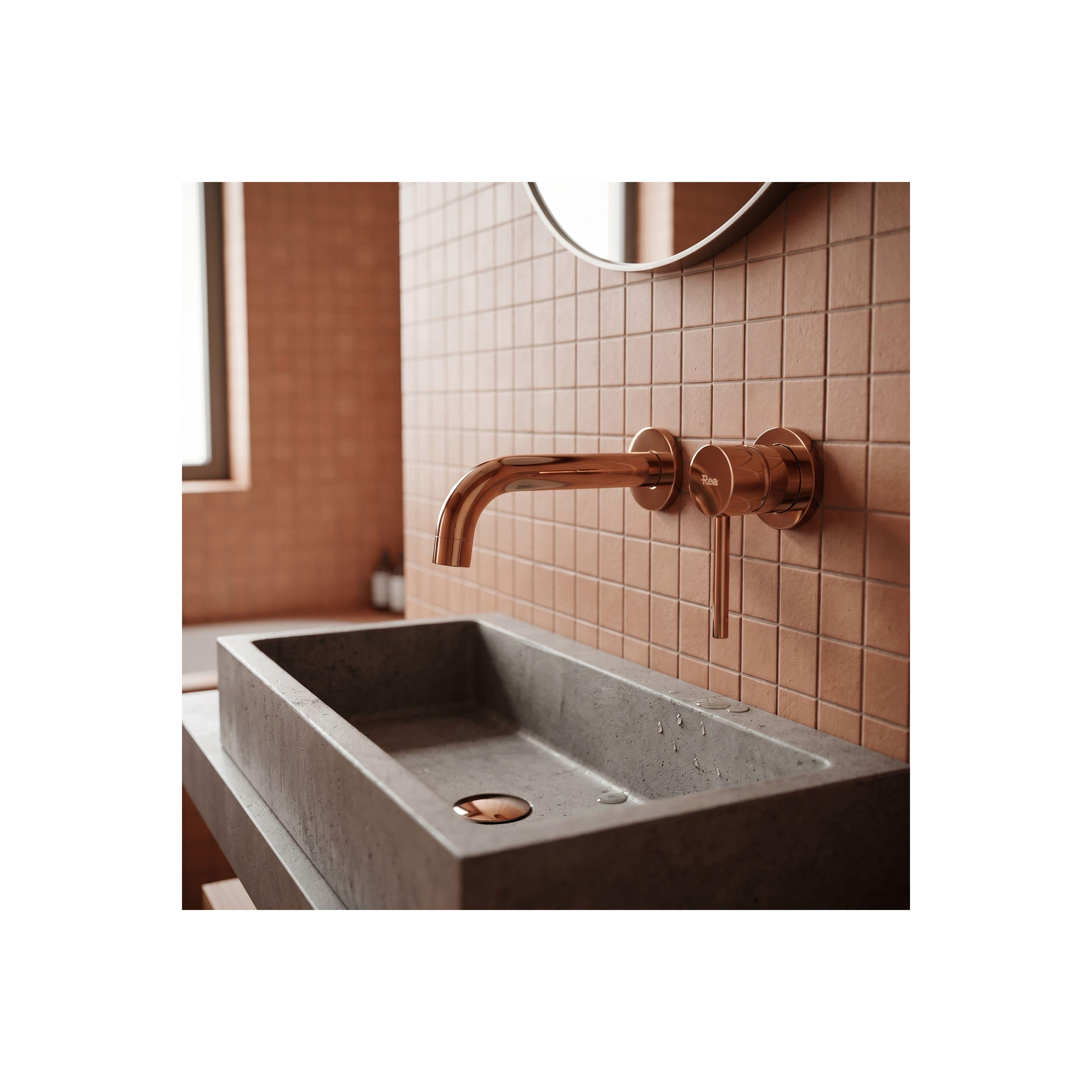 Inbyggd blandare Rea Lungo Koppar + BOX