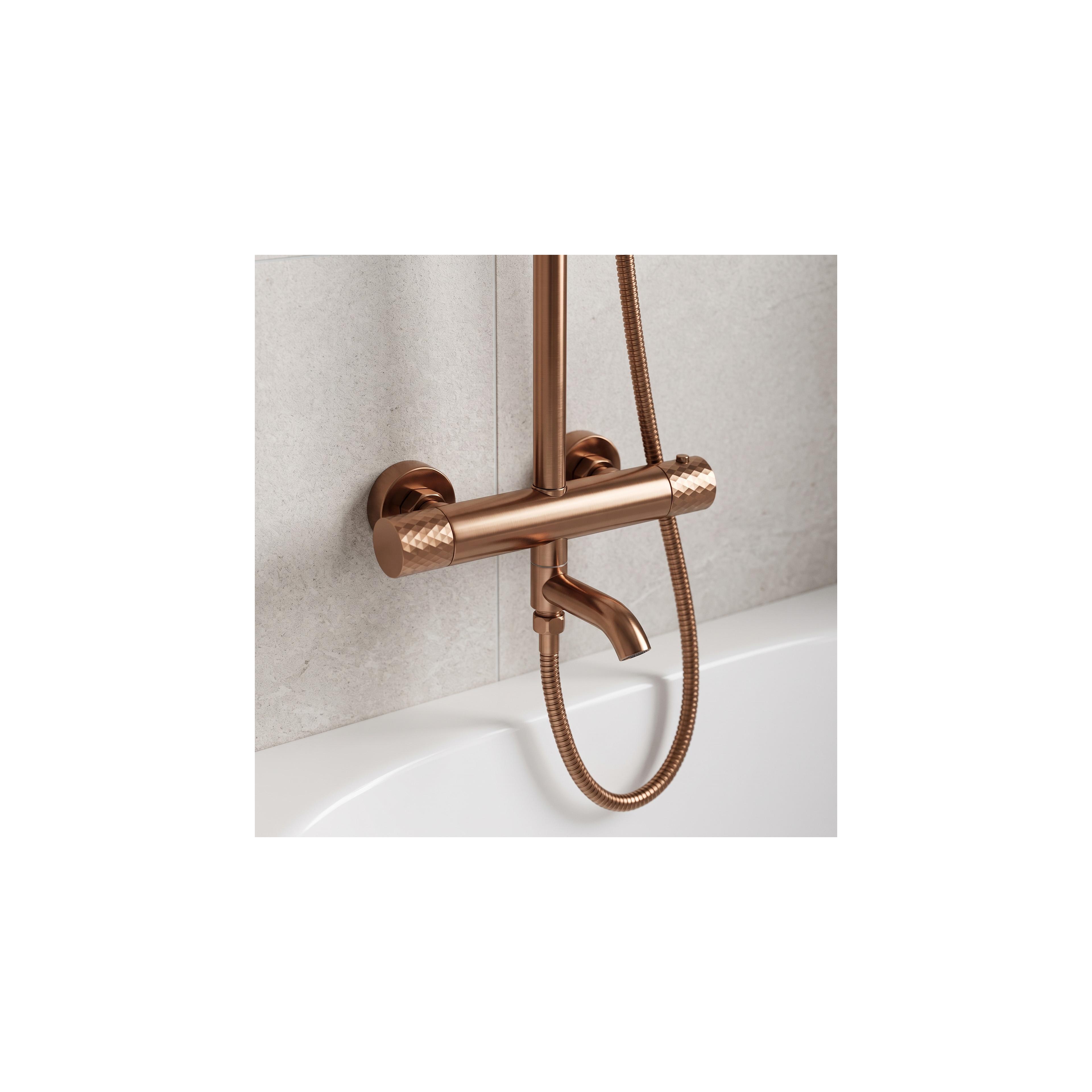 Thermostatic shower system Rea Lungo Diamond Copper