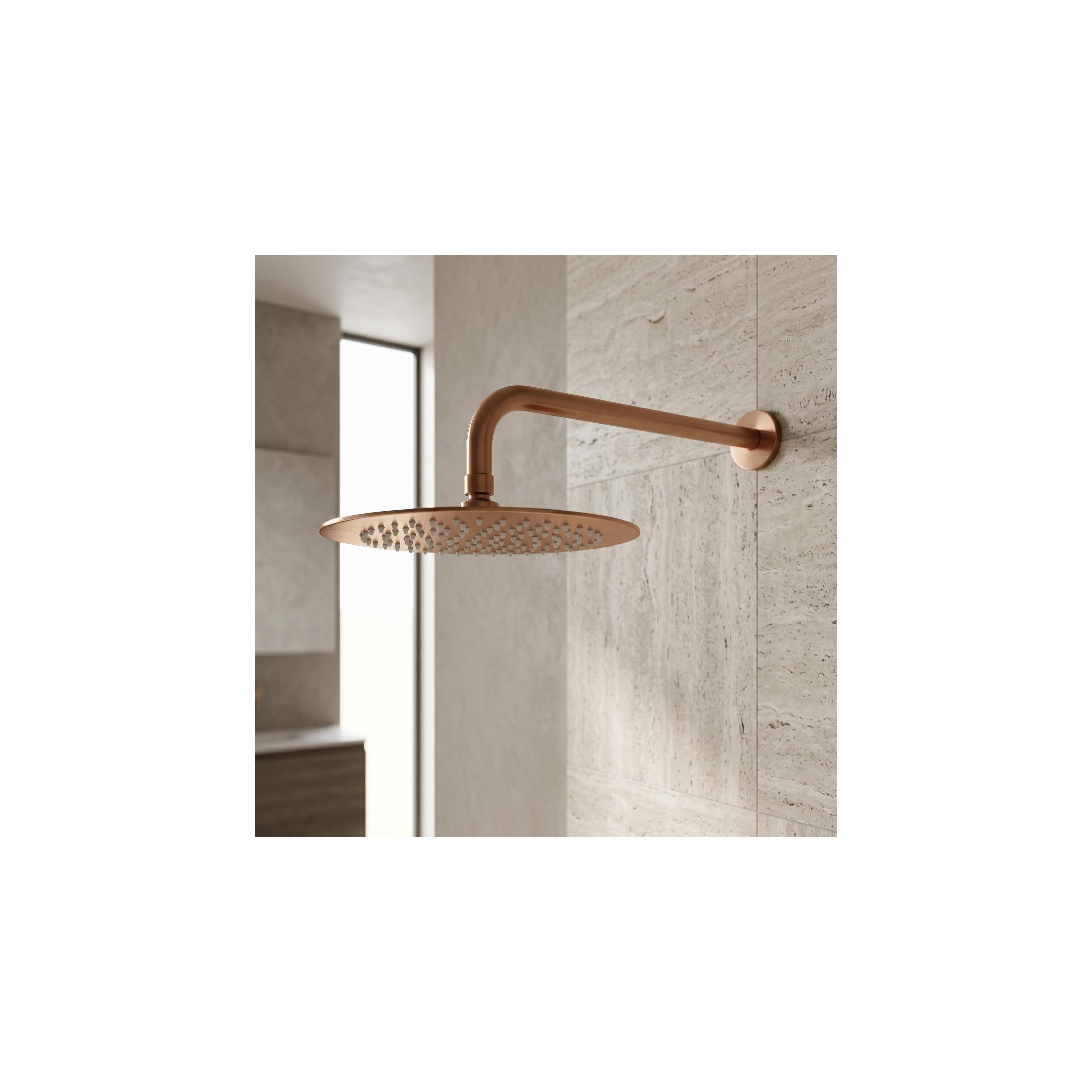 Кръгла душ глава REA JS-P014BRG 25cm Brush Copper
