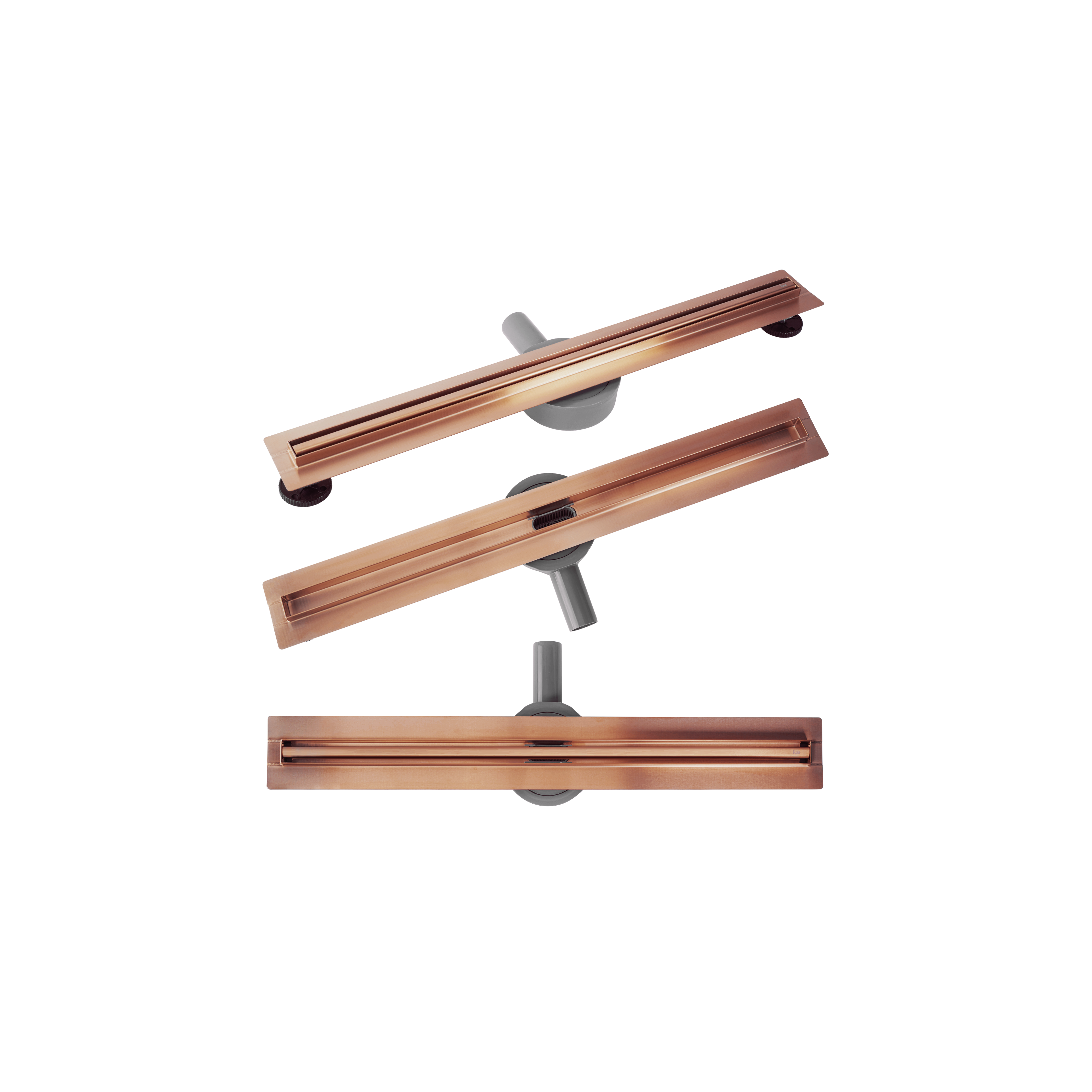 Linear drainage REA Neox Slim pro Brushed Copper 90