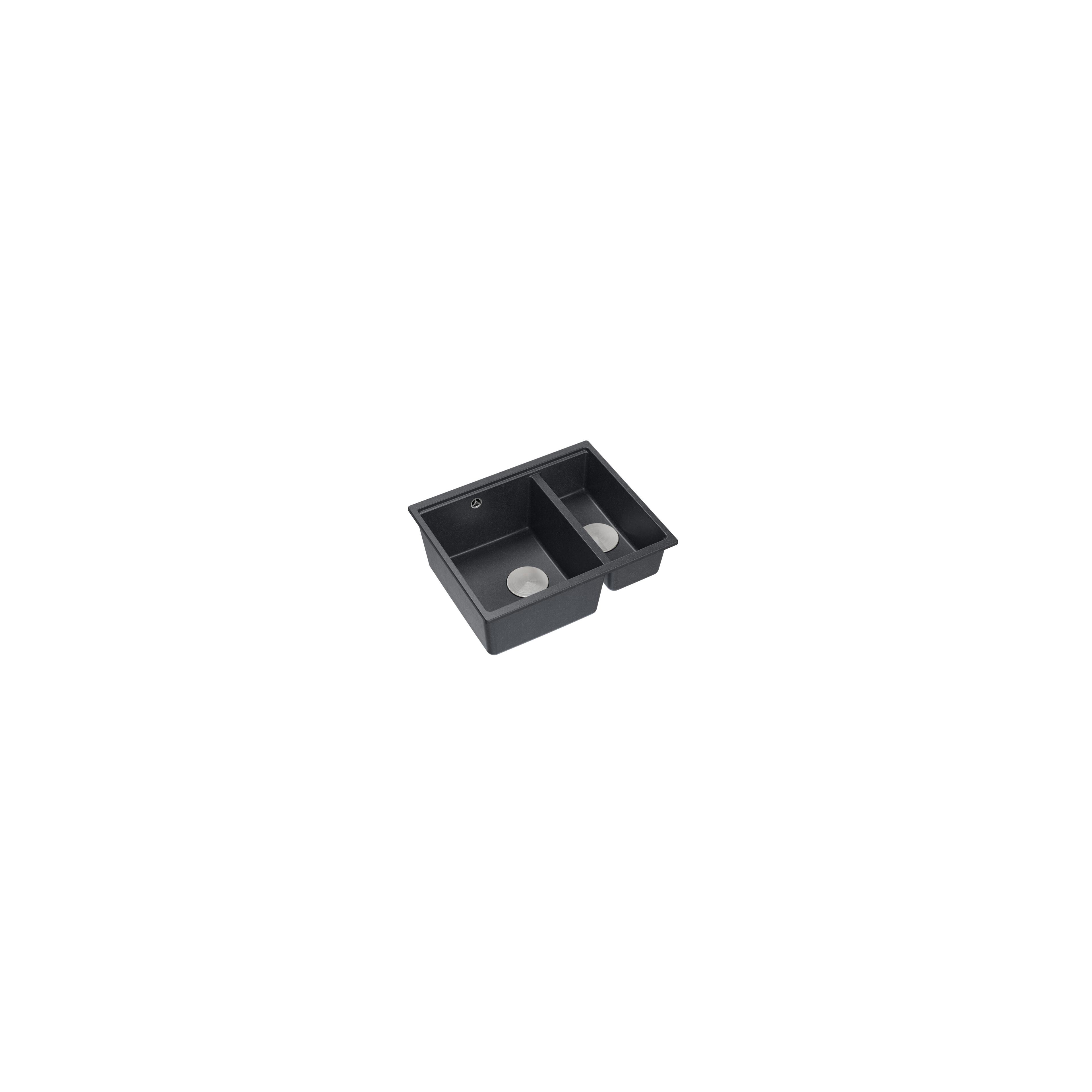 Granitspülbecken Logan 150 Black Metallic