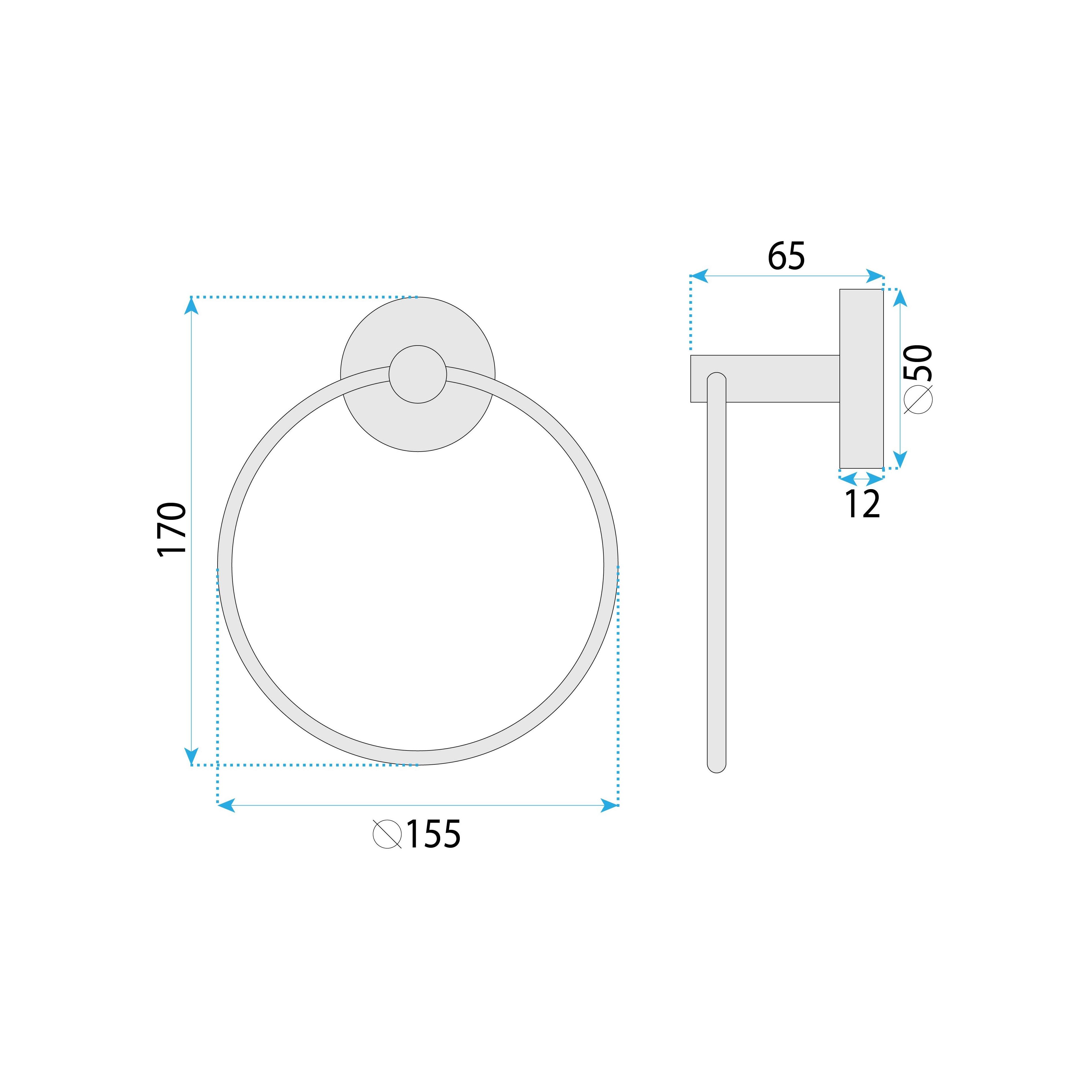 Handtuchhalter Ring 6610 Modern Copper