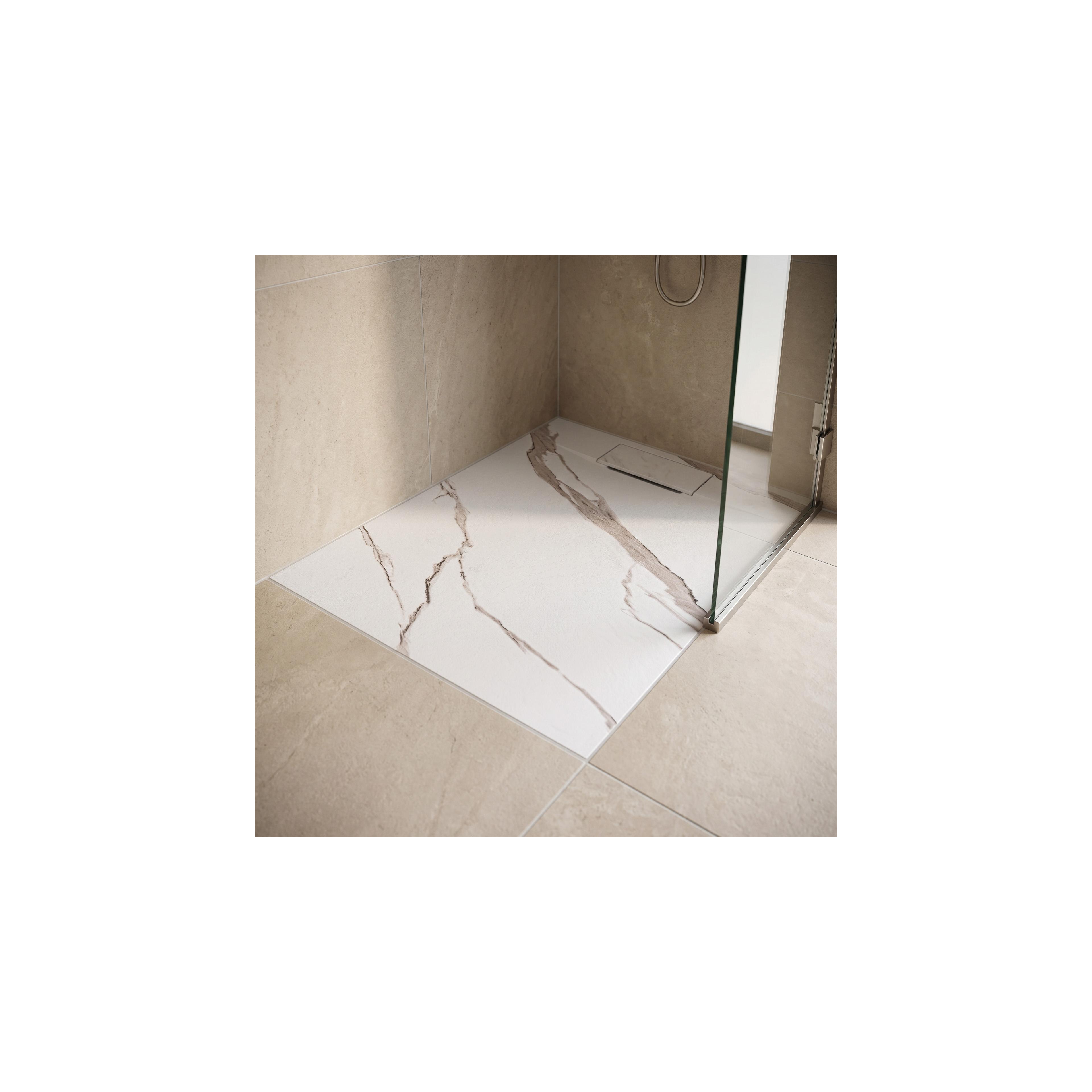 Duschkar Bazalt CARRARA WHITE 80x100