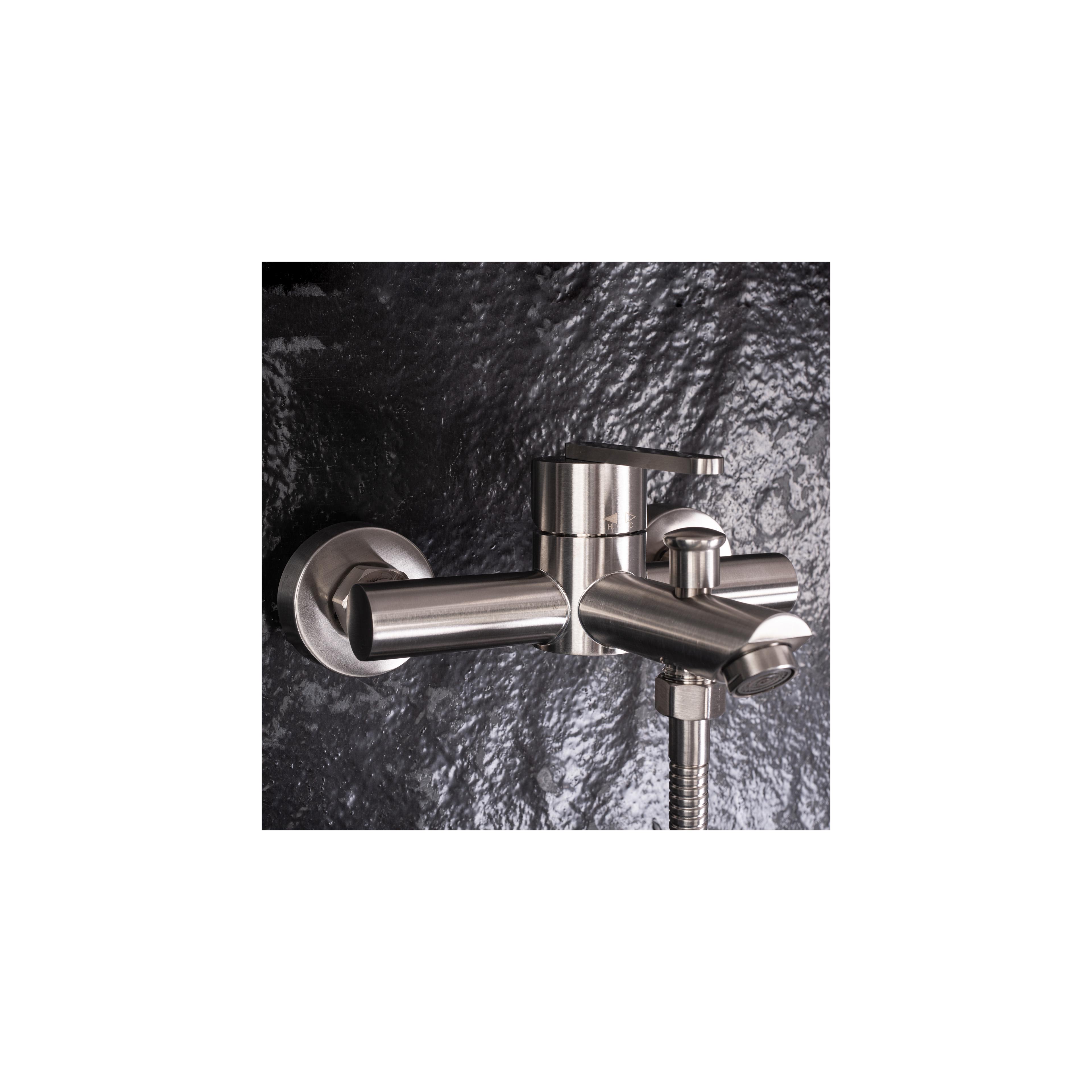 Wannenarmatur REA Ontario Brush Nickel
