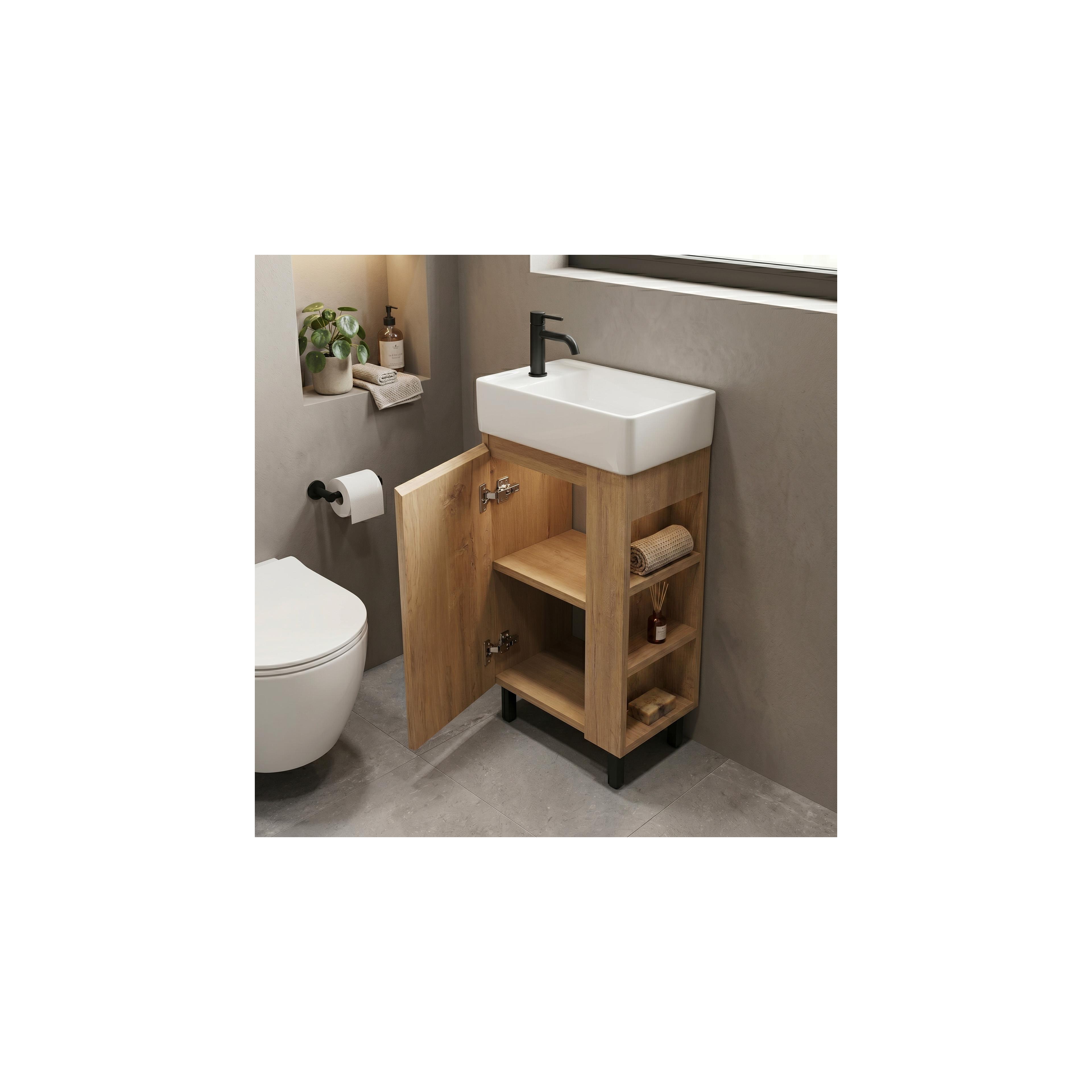 Badezimmerschrank mit Waschbecken REA Astra 43cm