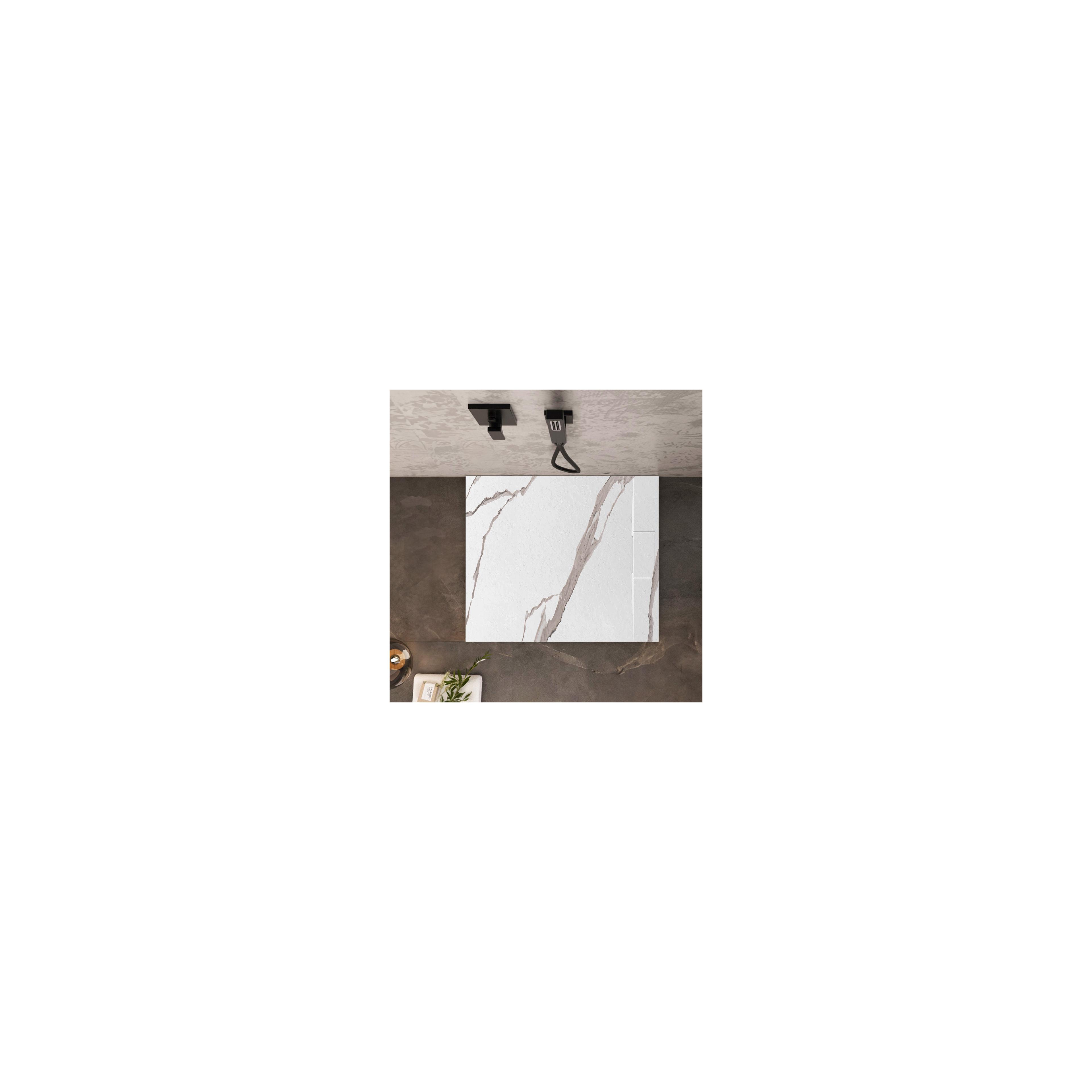 Dušo irklavimo baseinas Bazalt CARRARA WHITE 90x90