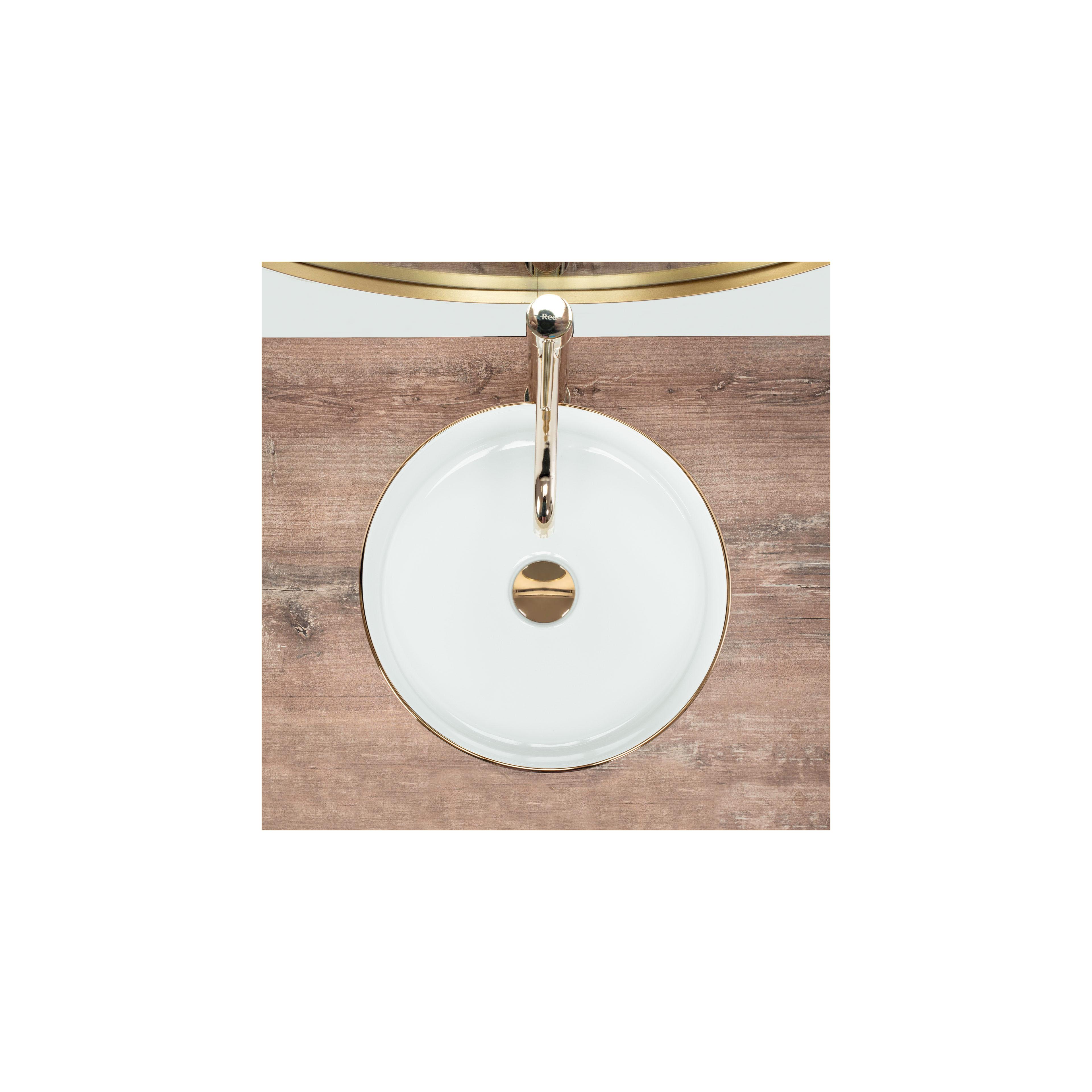 Countertop Basin Rea Sami Gold Edge