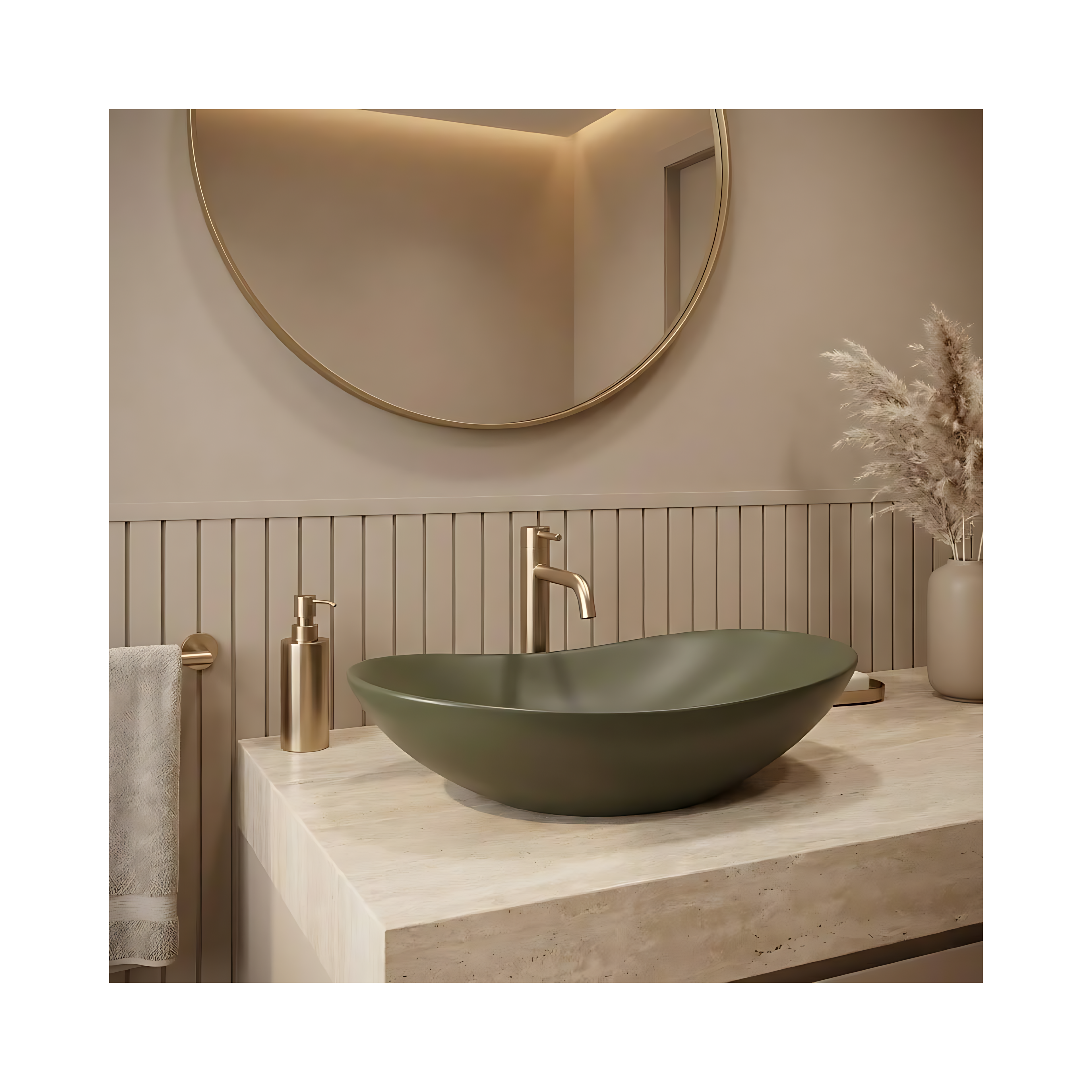 Countertop Basin Rea Royal Olive Matt