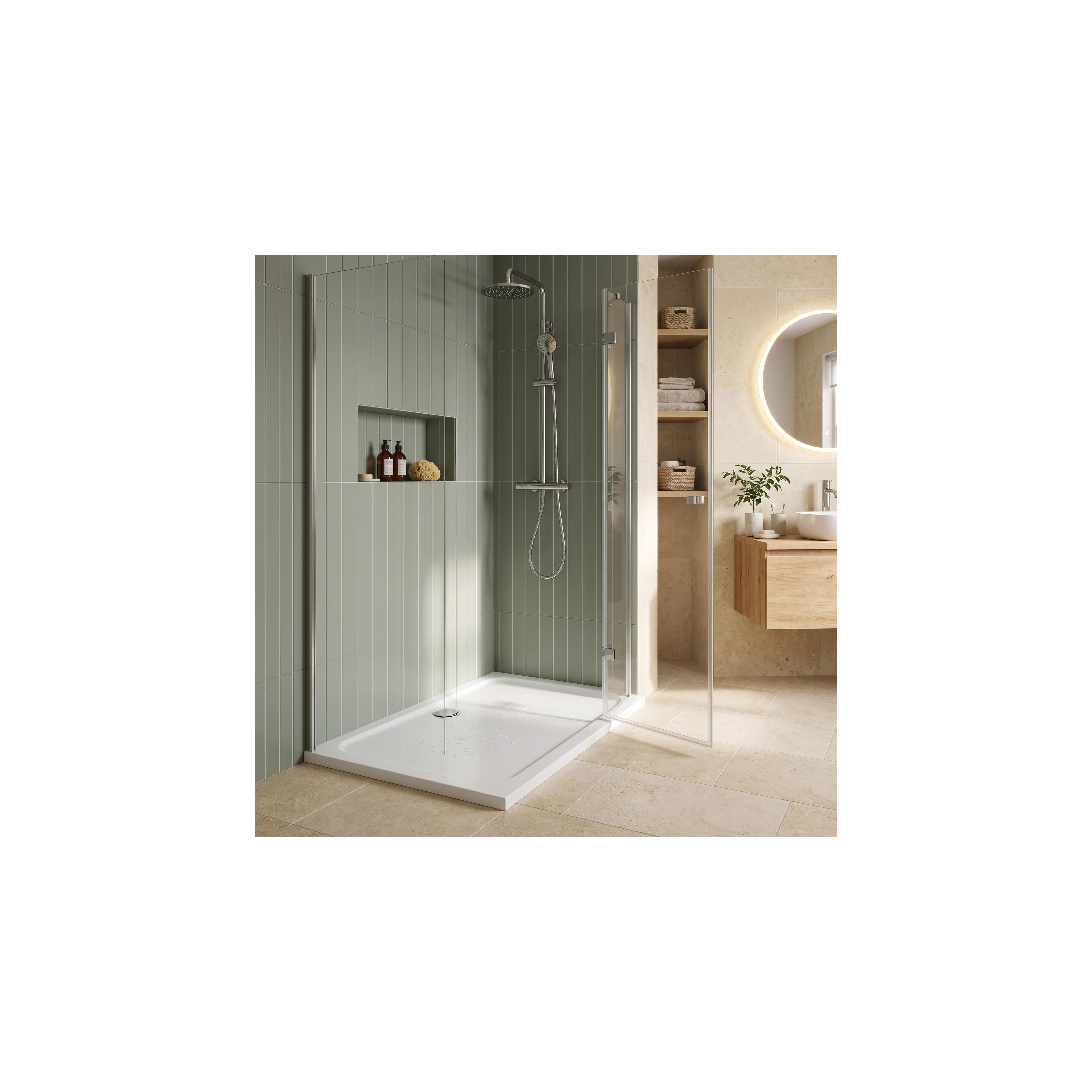 shower tray Rea Belmond White 90x120 Chrome