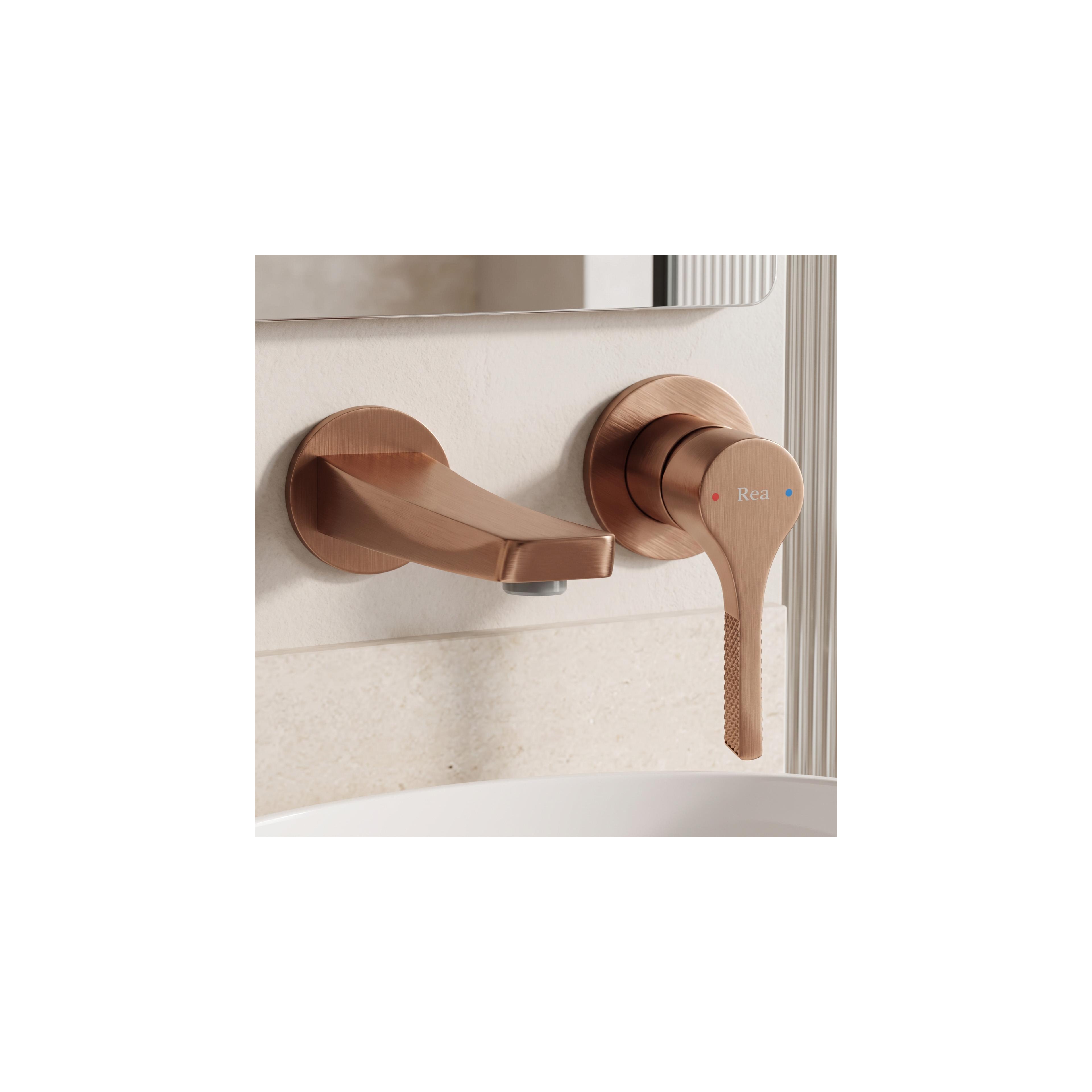 Mitigeur de lavabo encastrable REA VISION Brush Copper + BOX