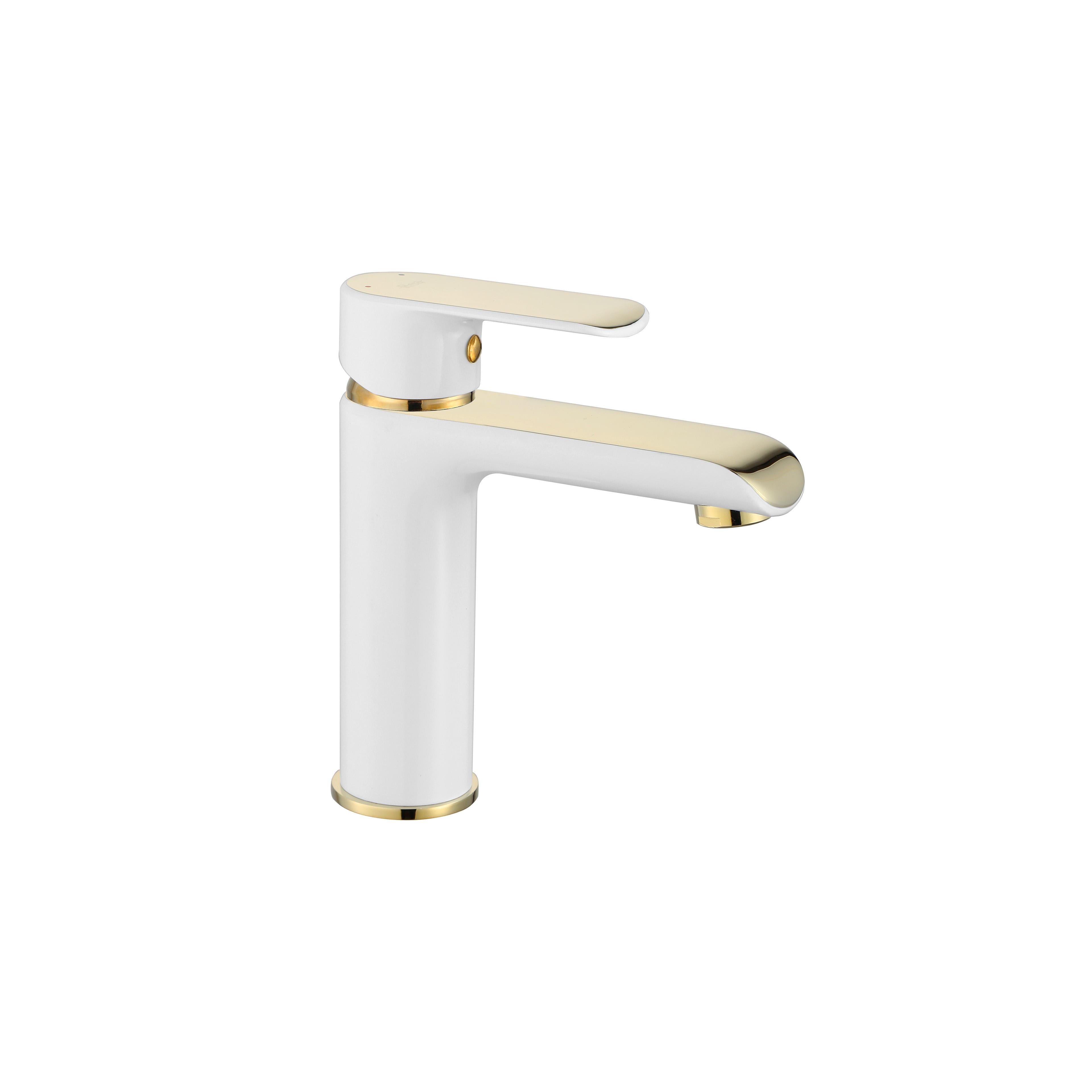 Waschbeckenarmatur REA Bloom White Gold Low