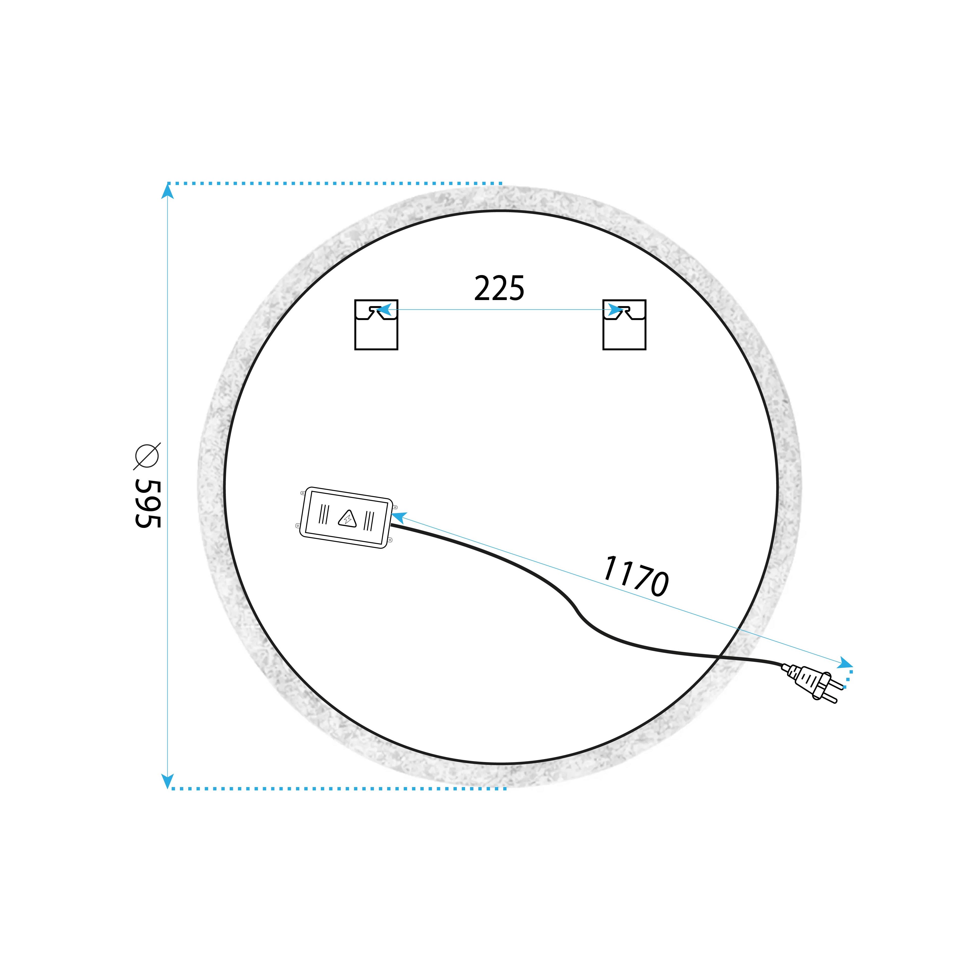 Spiegel LED 60cm BL806