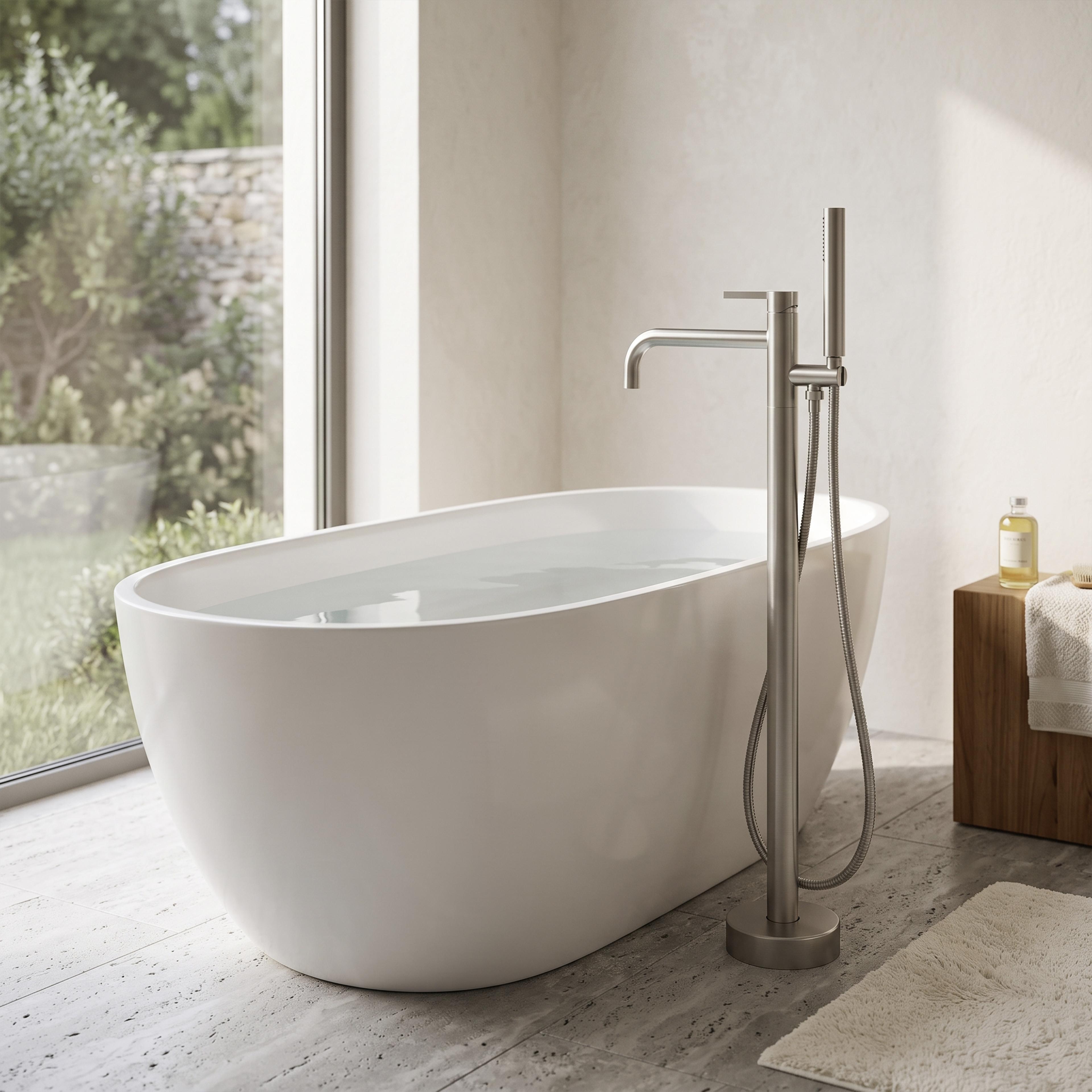 Freistehende Badewannenarmatur Rea Foster Brush Nickel