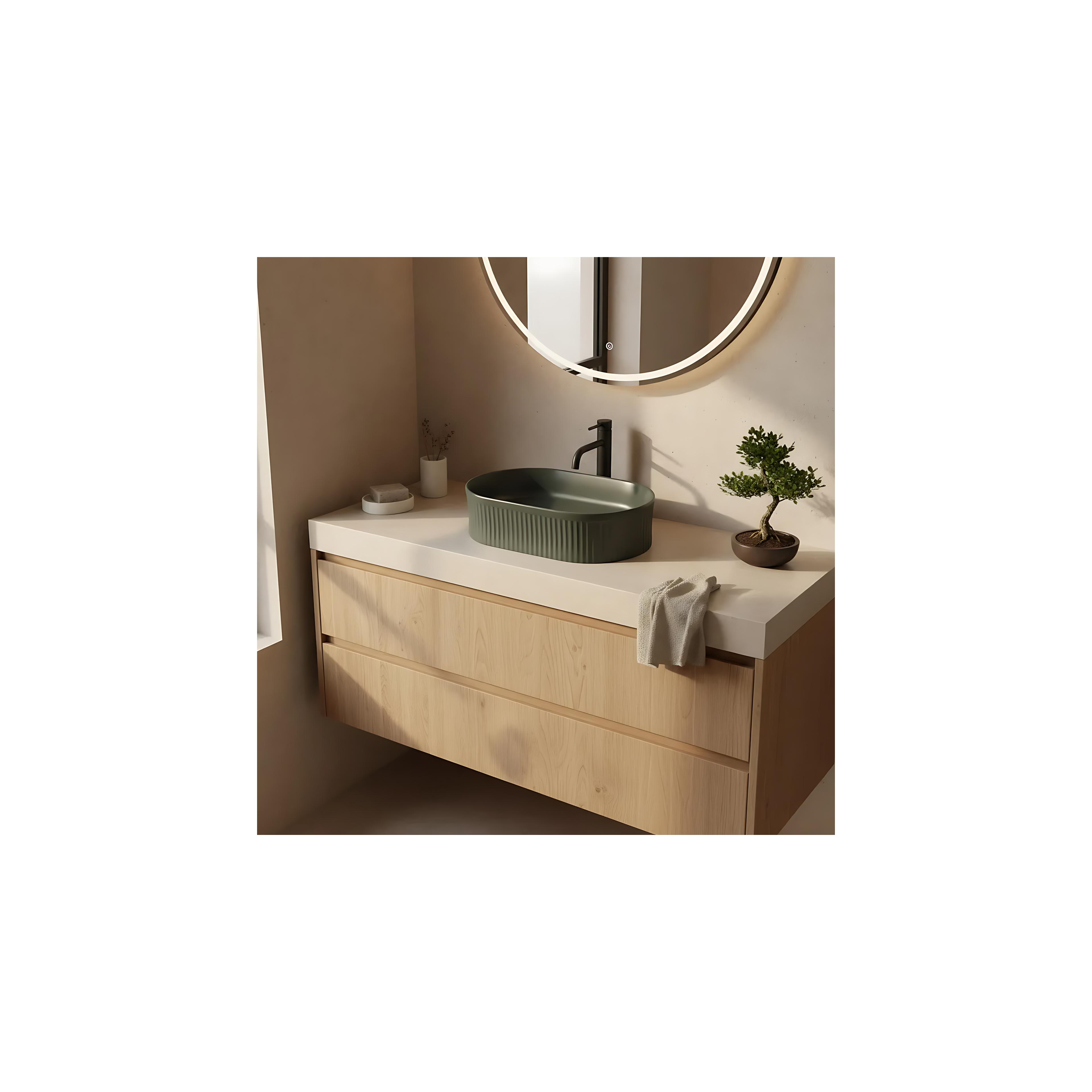 Countertop washbasin Rea Vanda Olive Matt