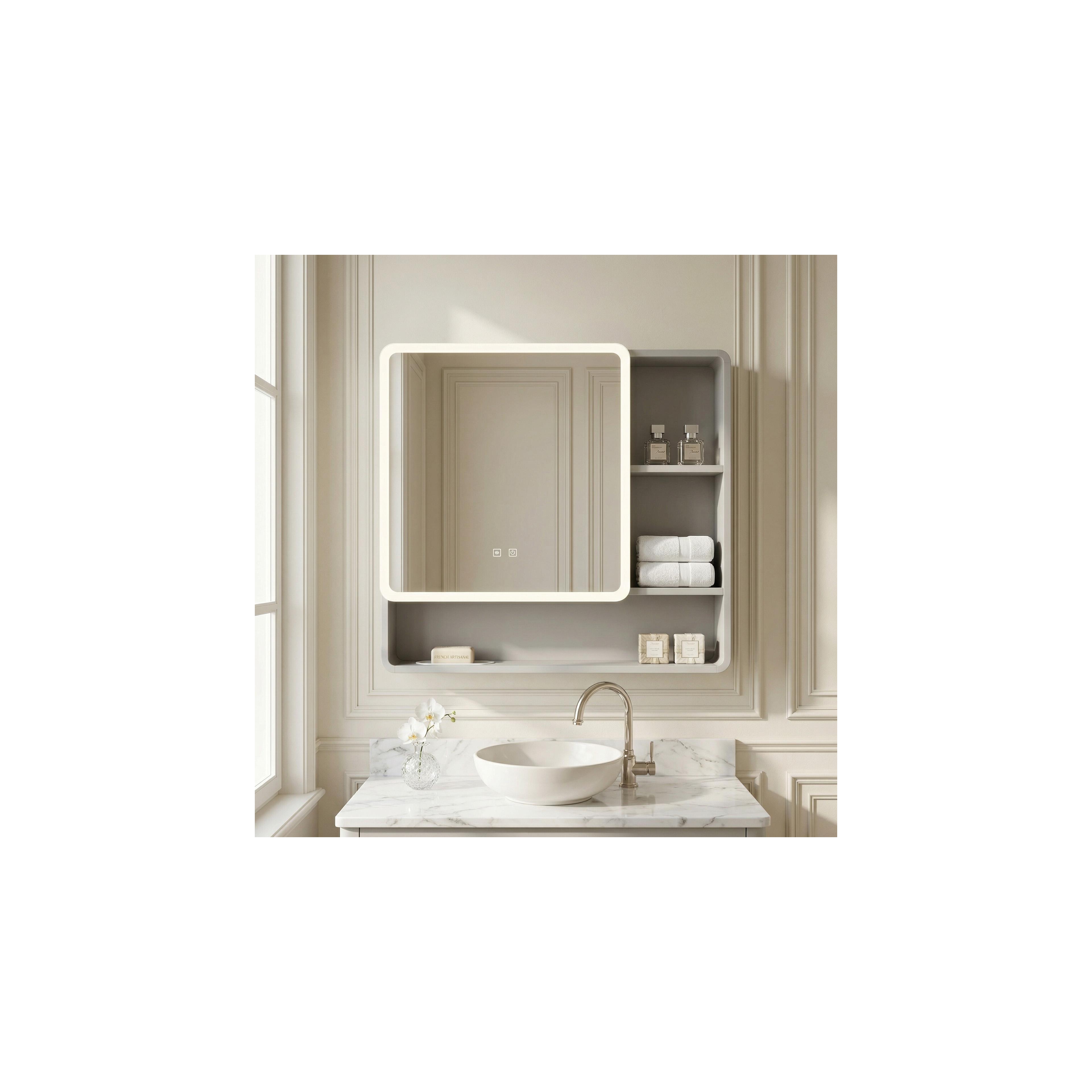 LED mirror cabinet M1016-70 70x65