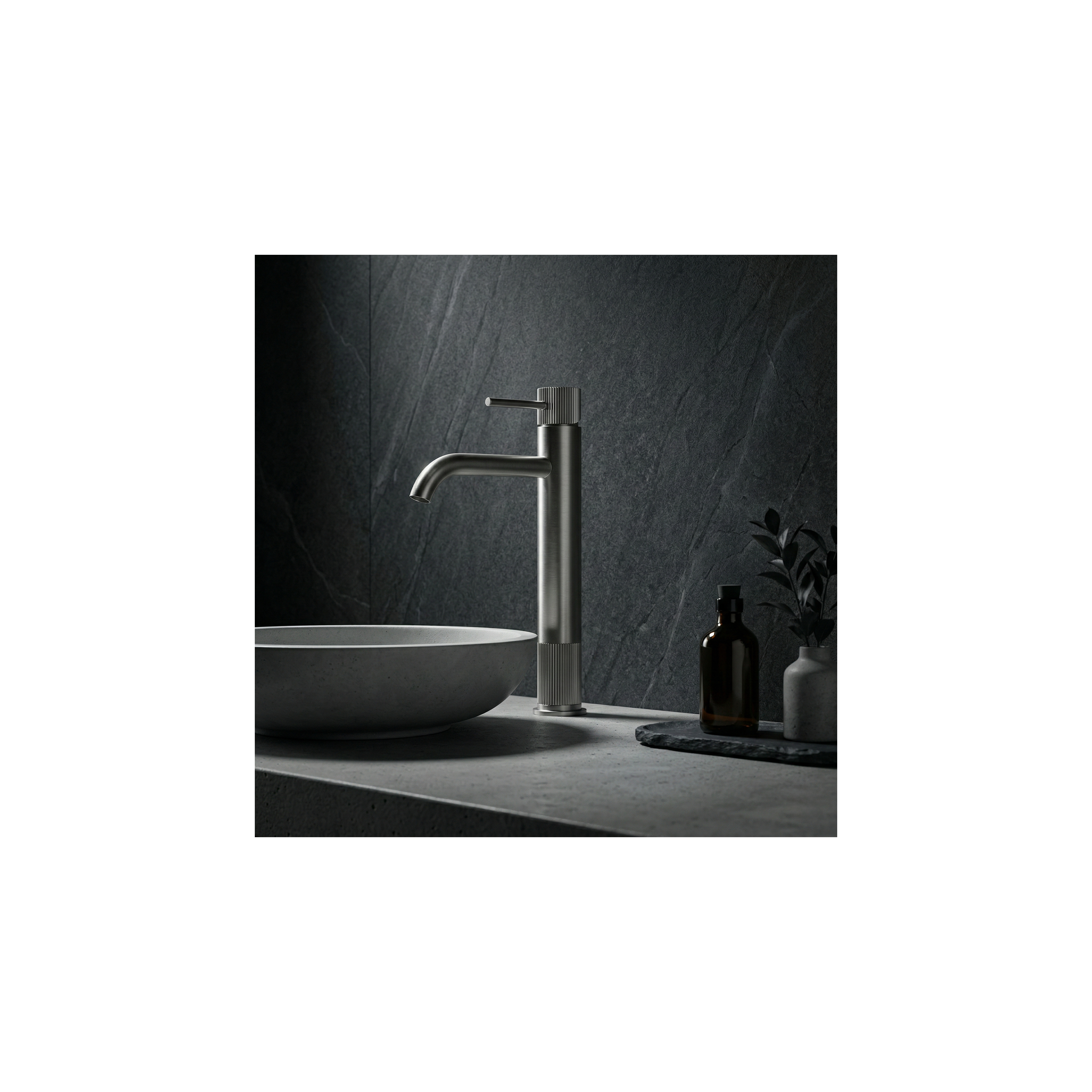 Waschbeckenarmatur Rea Lungo Stripe Brush Nickel