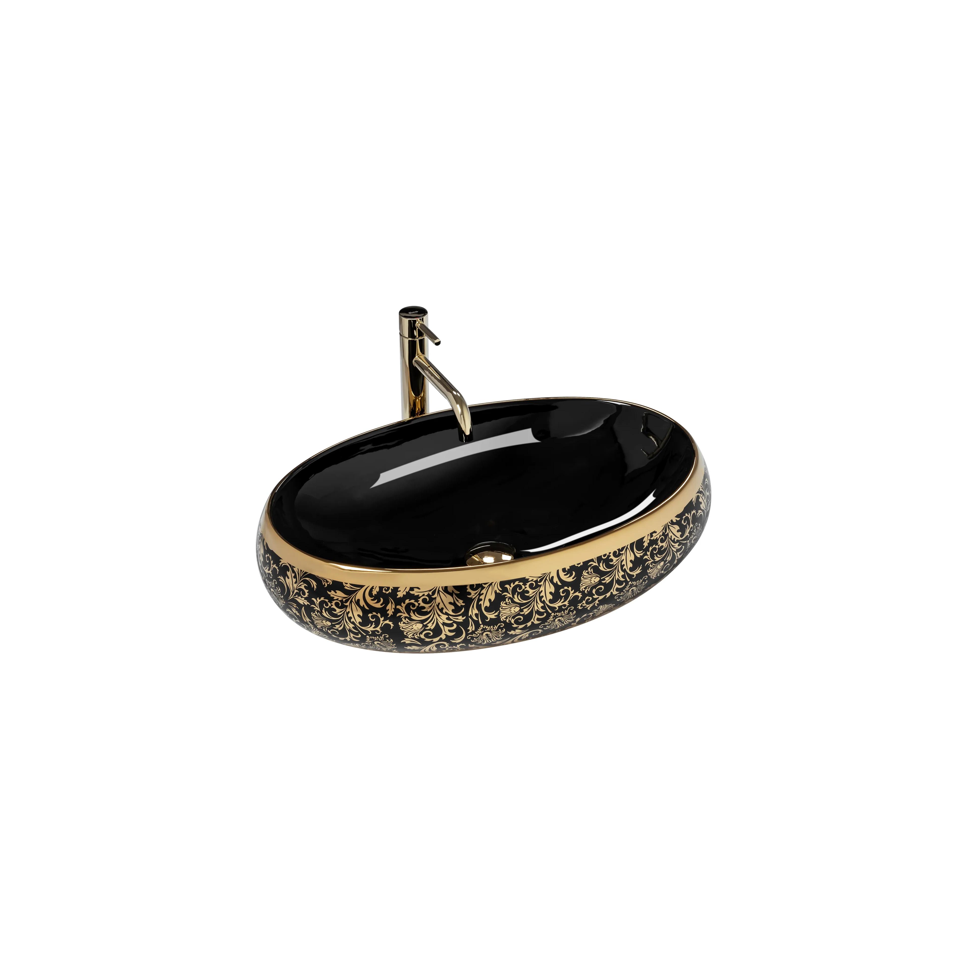 Countertop Basin Rea Meryl Black / Gold