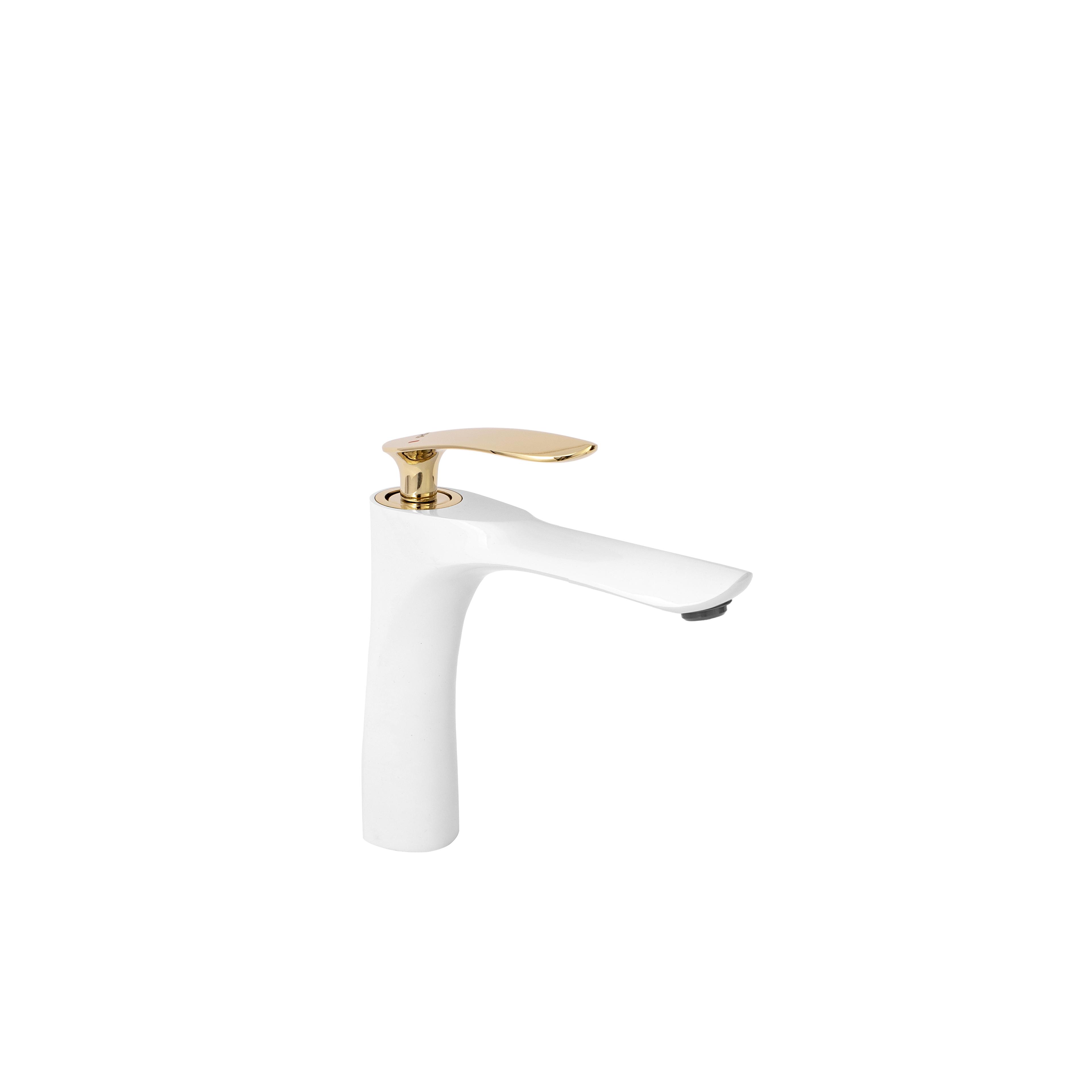 Waschbeckenarmatur Rea Orbit White Gold Low