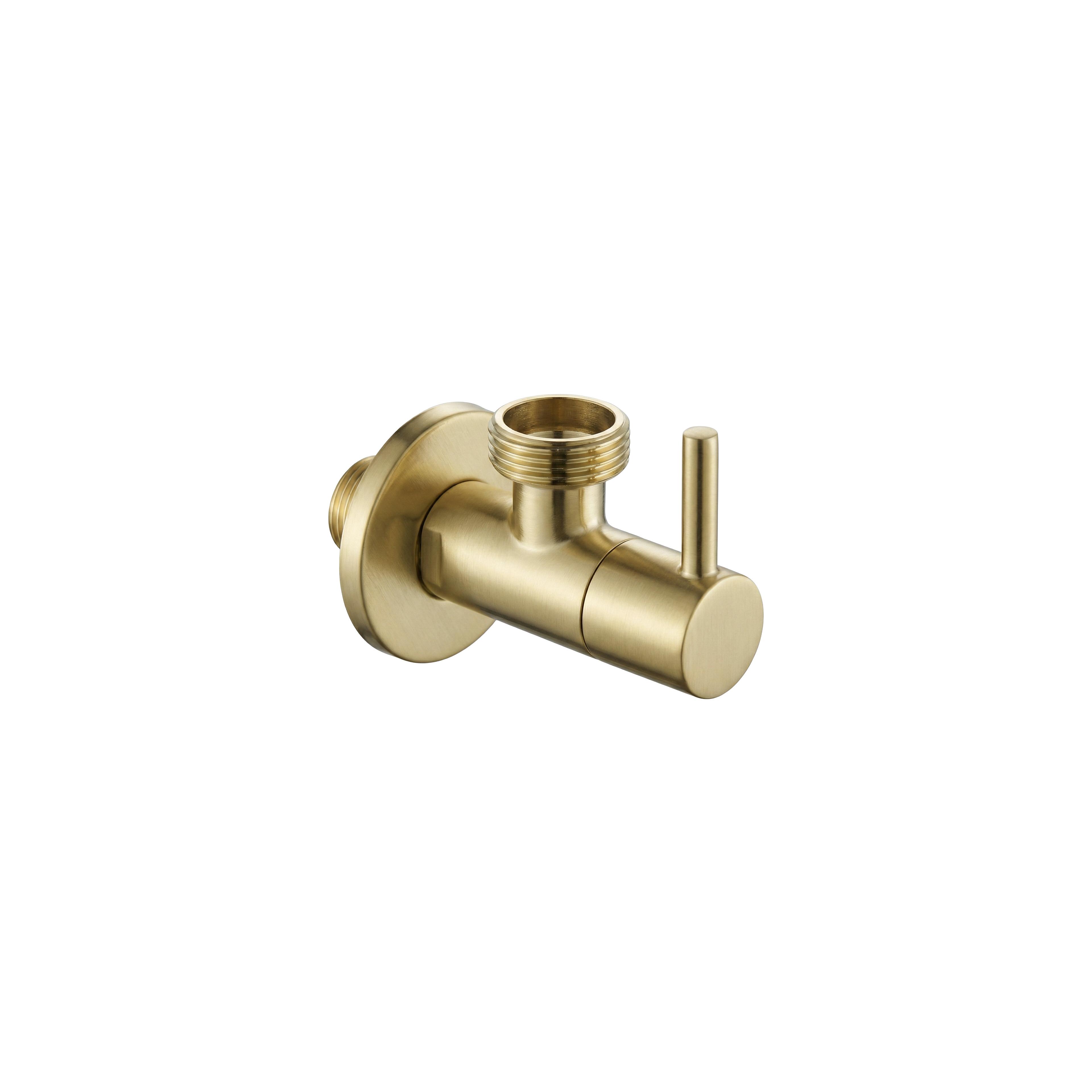 Zawór kątowy 01 1/2" x 3/4" Złoty szczotkowany