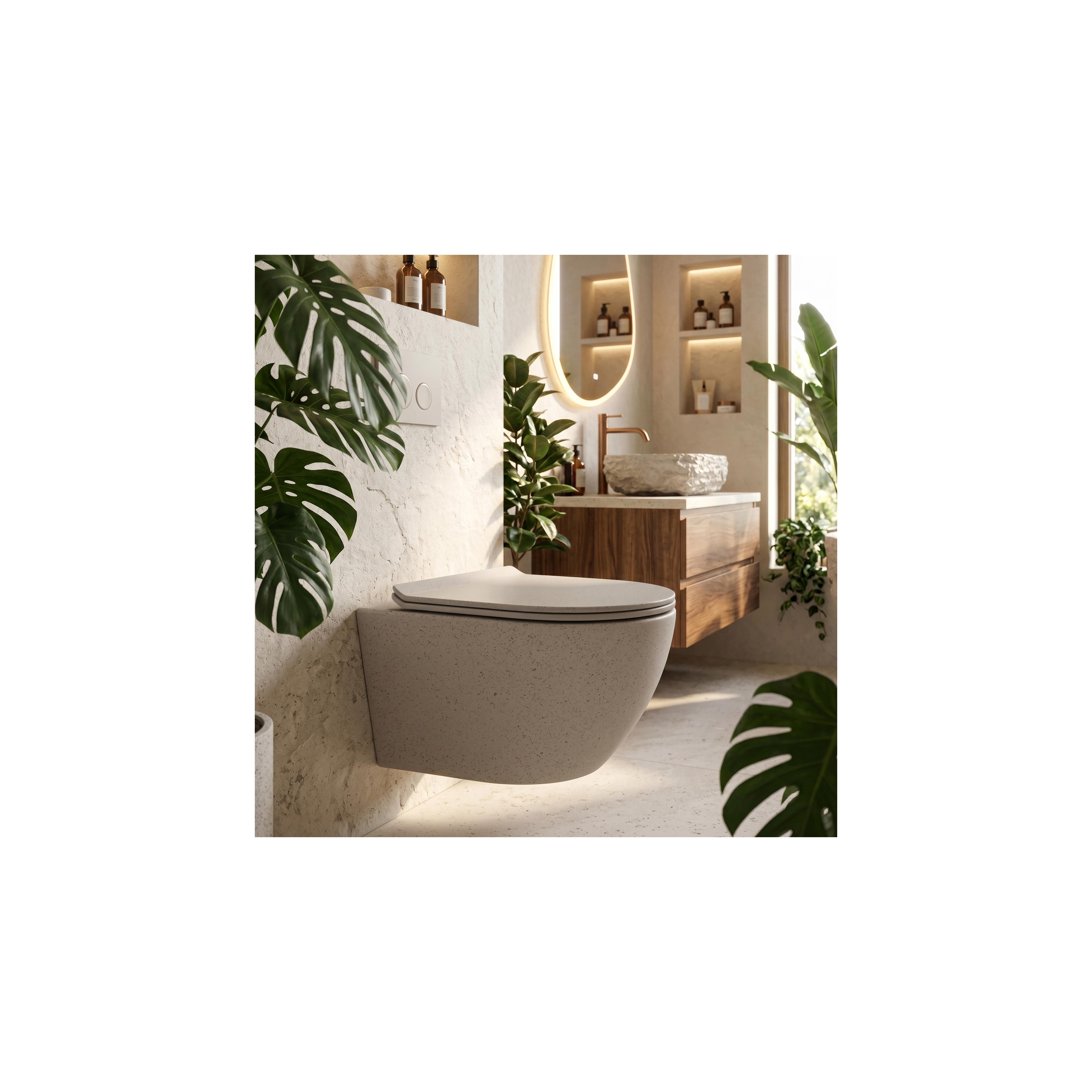 Toilet bowl REA Carlo Mini Tornado Greige