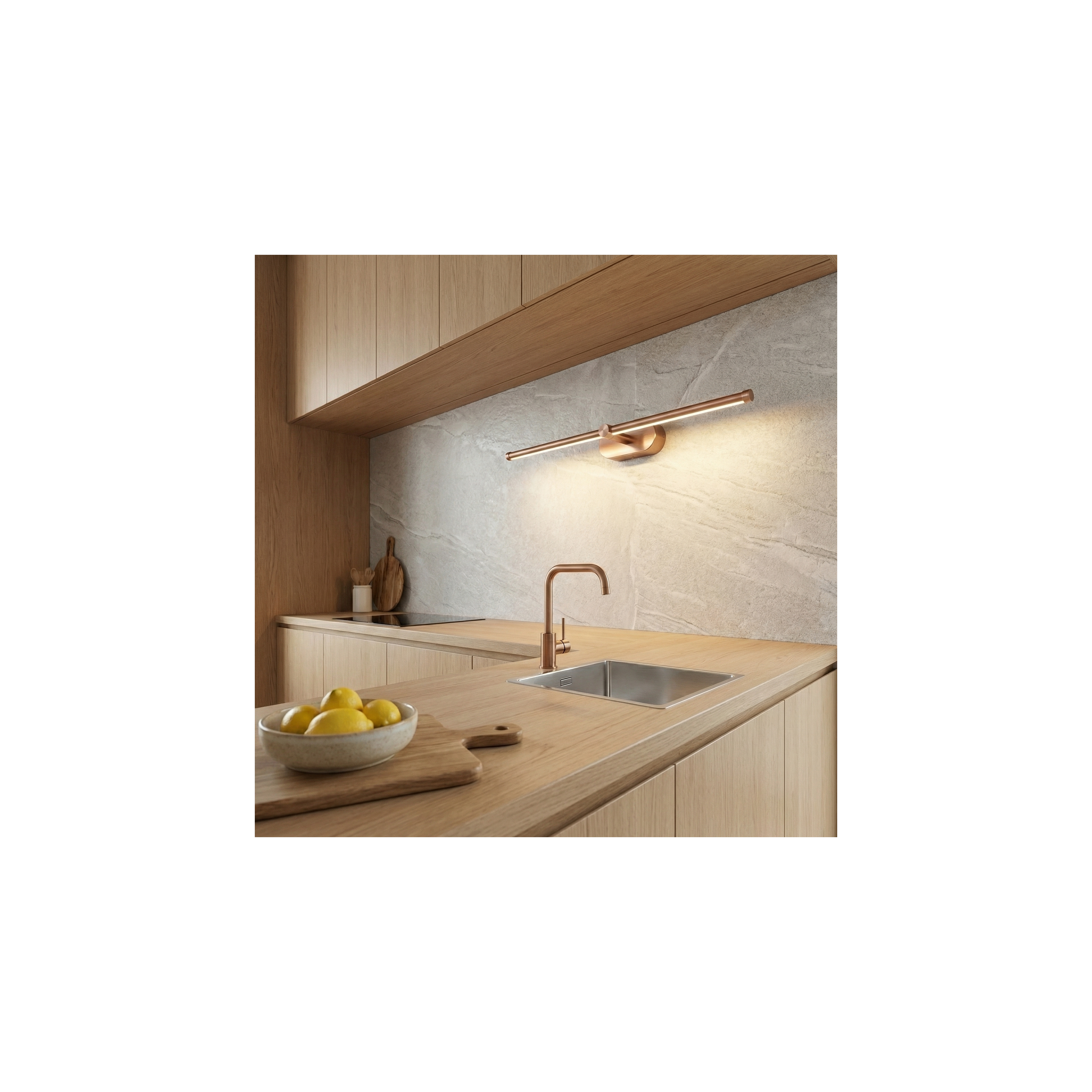 Bad LED-Wandleuchte APP1896-1W 60 cm BRUSH COPPER