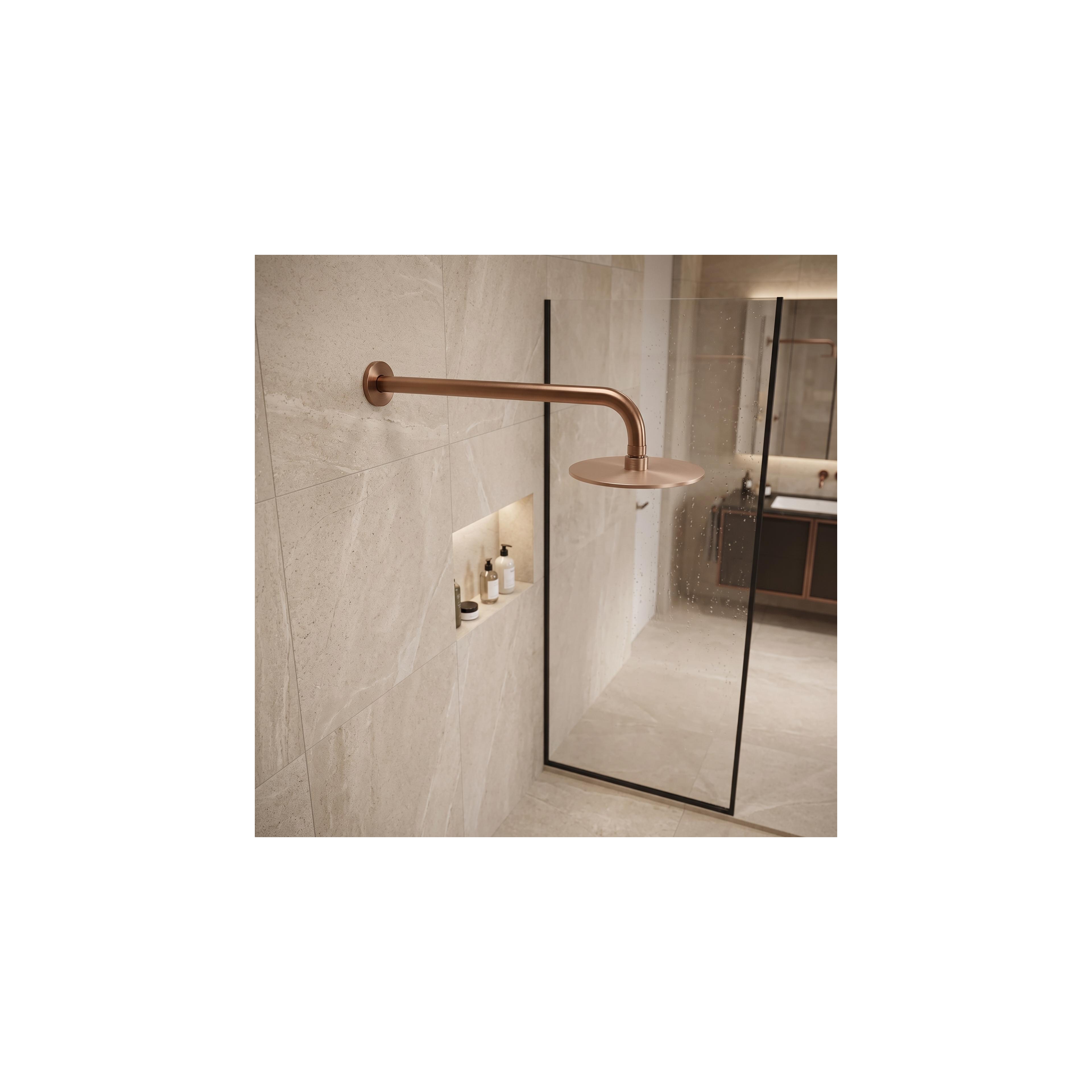 Runder Duscharm REA JS-9021 40cm Brush copper