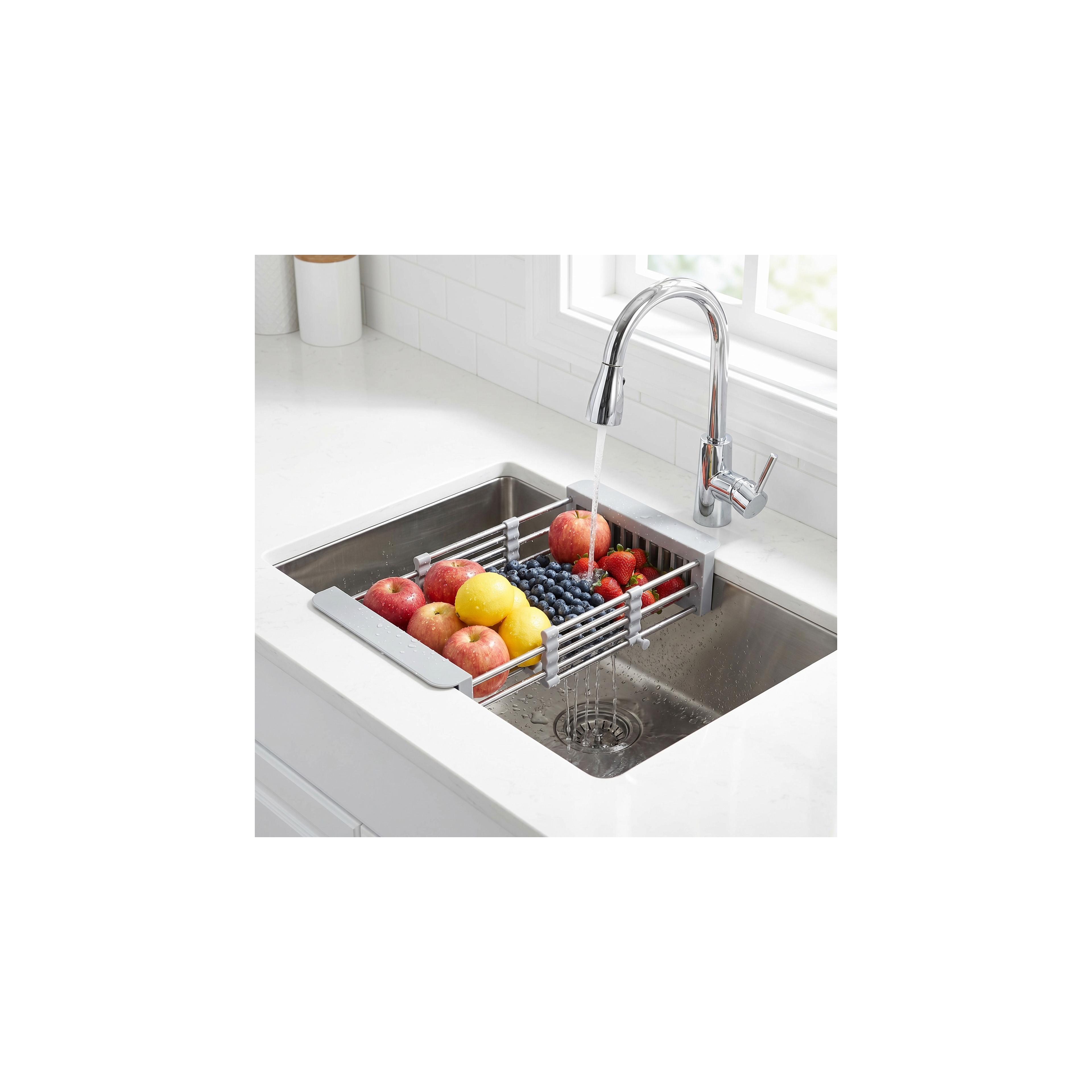 Telescopic sink dish drying rack REA P14487A Grey
