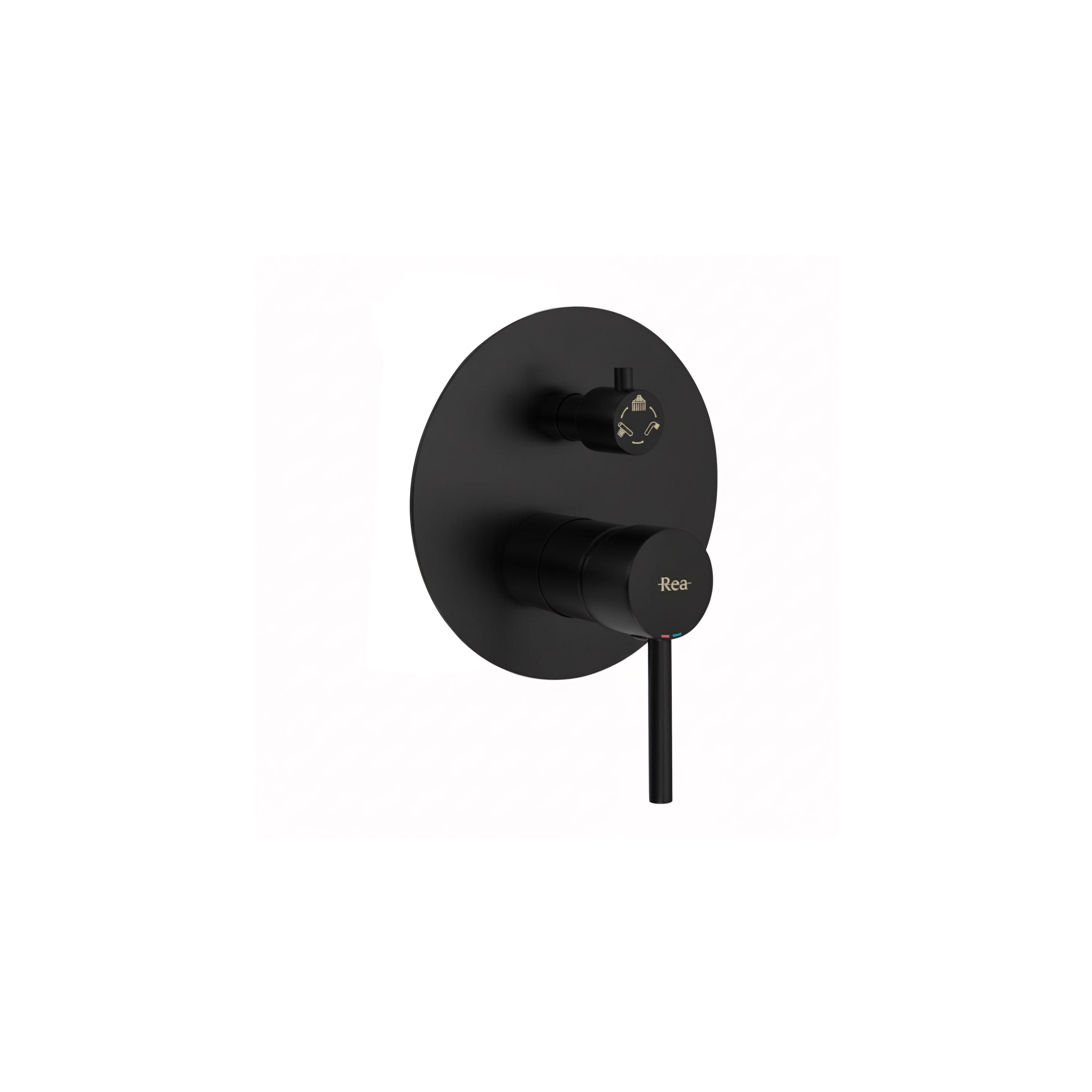 Set de duș și cada incastrabil Rea Lungo Black black + BOX