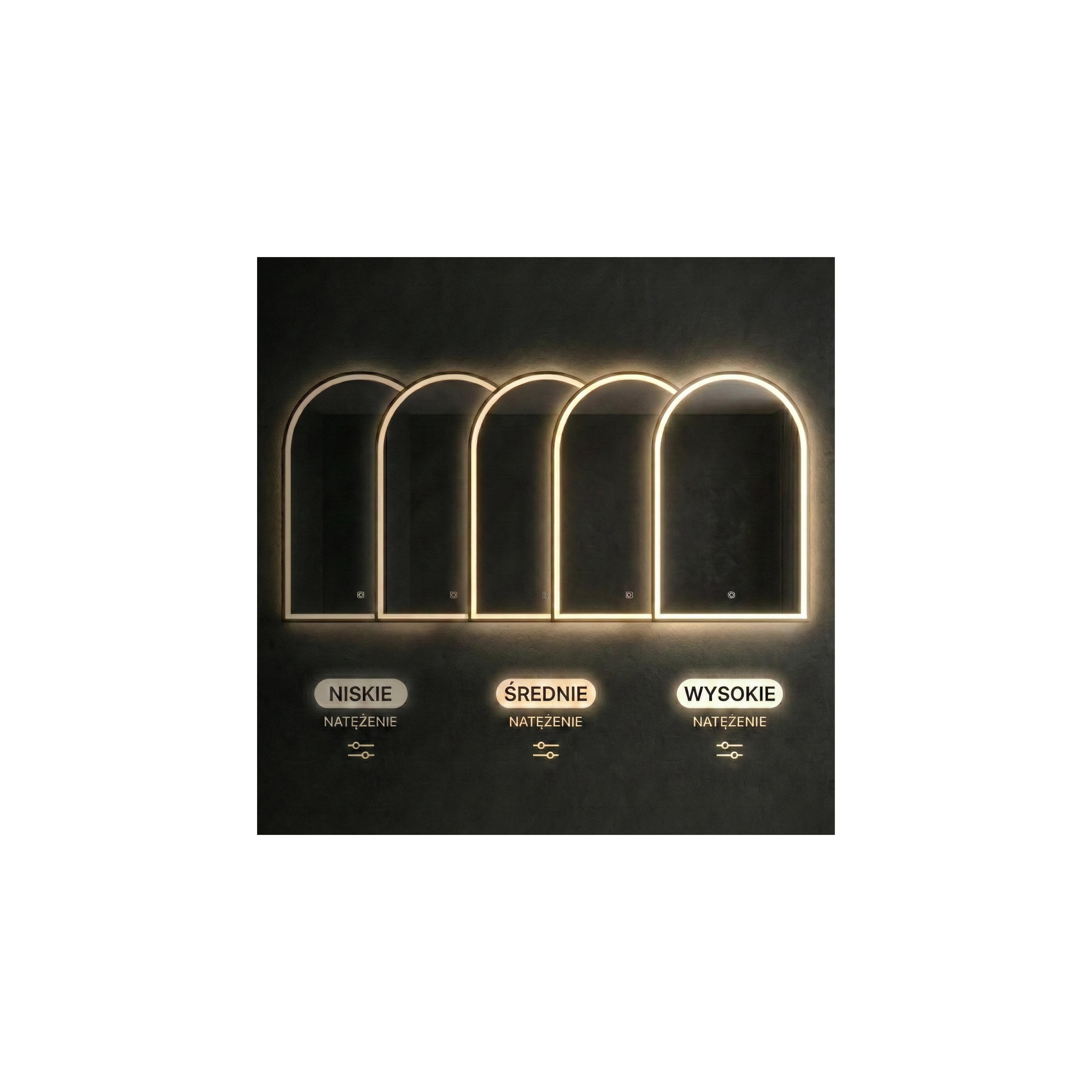 Mirror LED 60x100cm DART GOLD