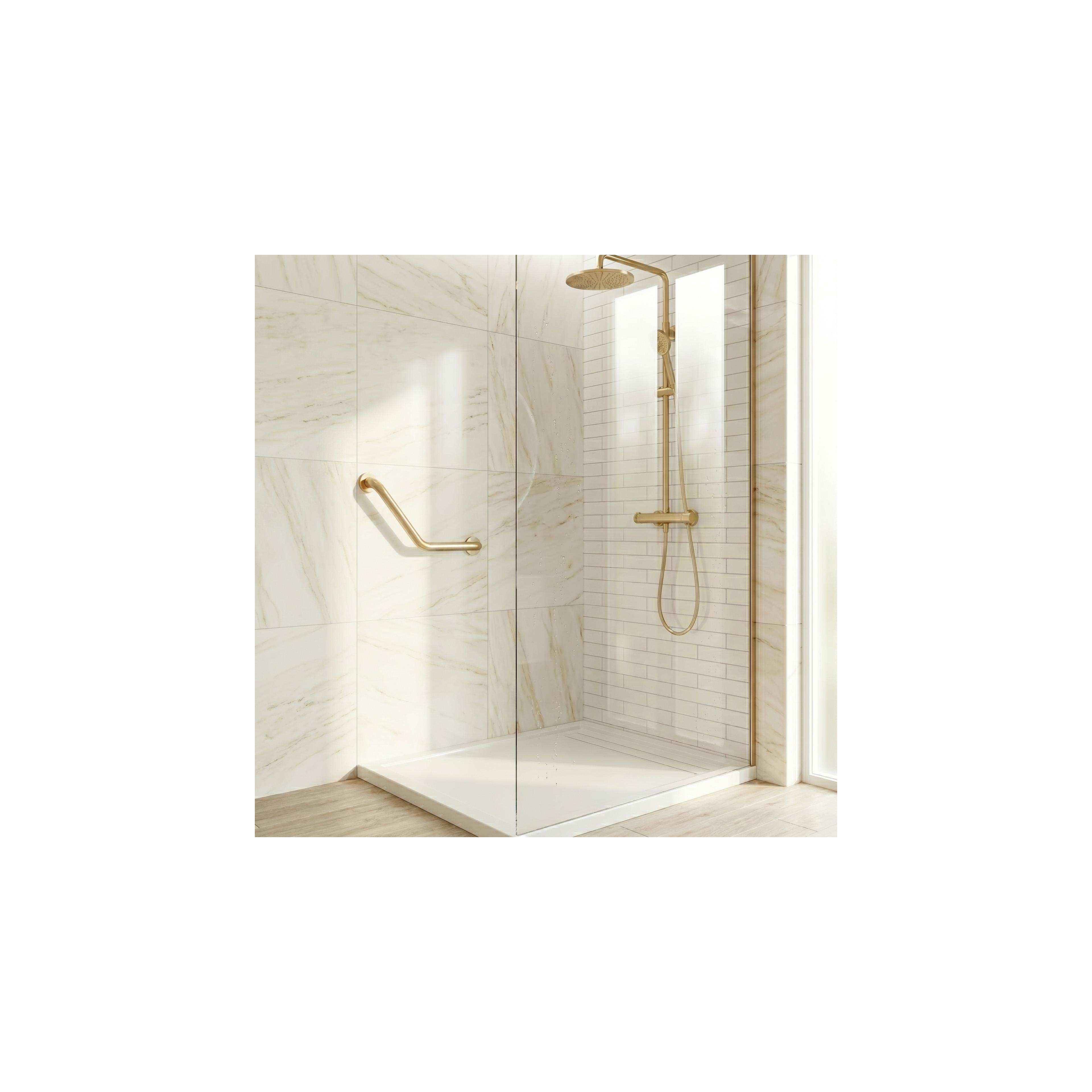 Angewinkelte Badezimmer-Haltestange BRUSH GOLD