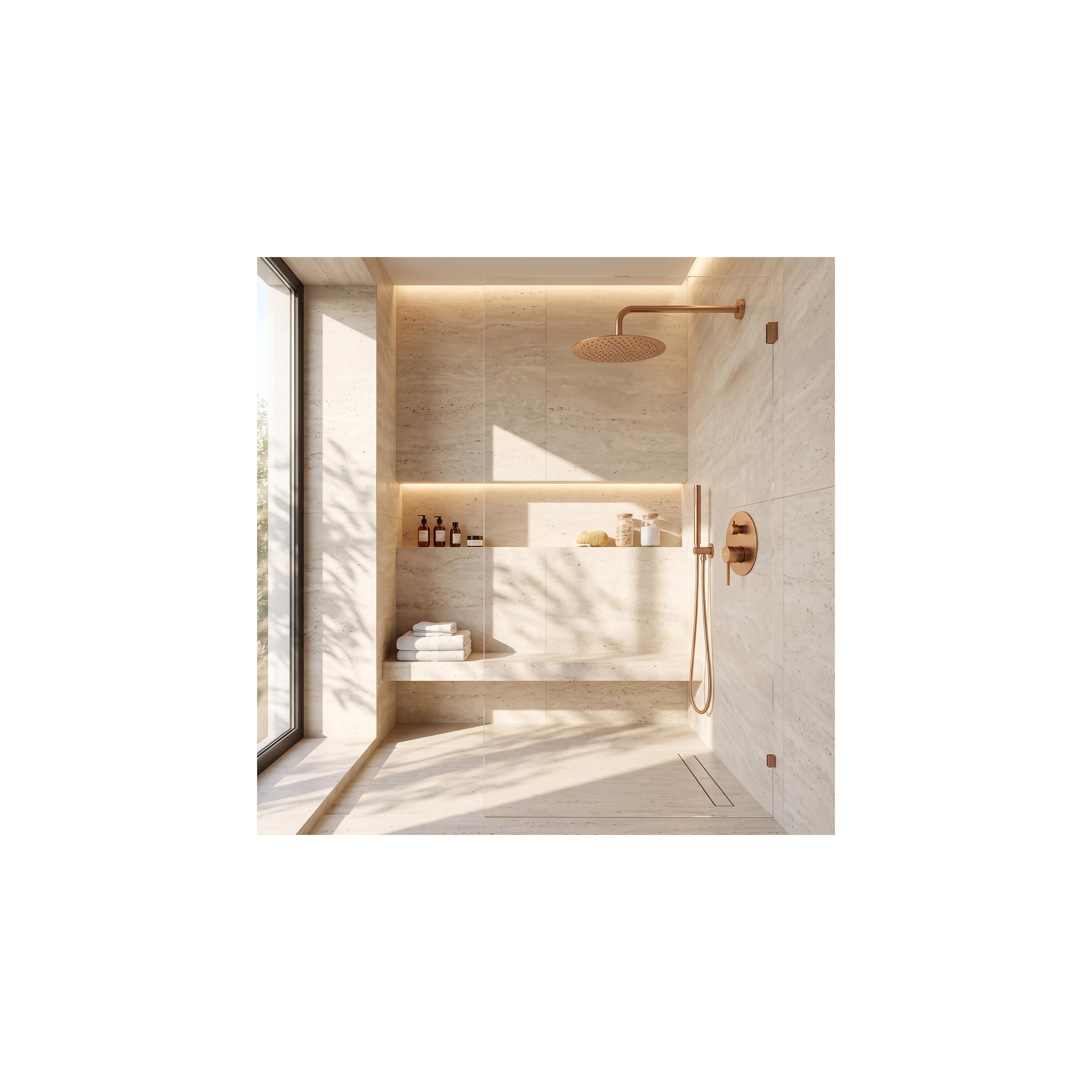 Shower system  Rea Lungo Copper Brush  + BOX